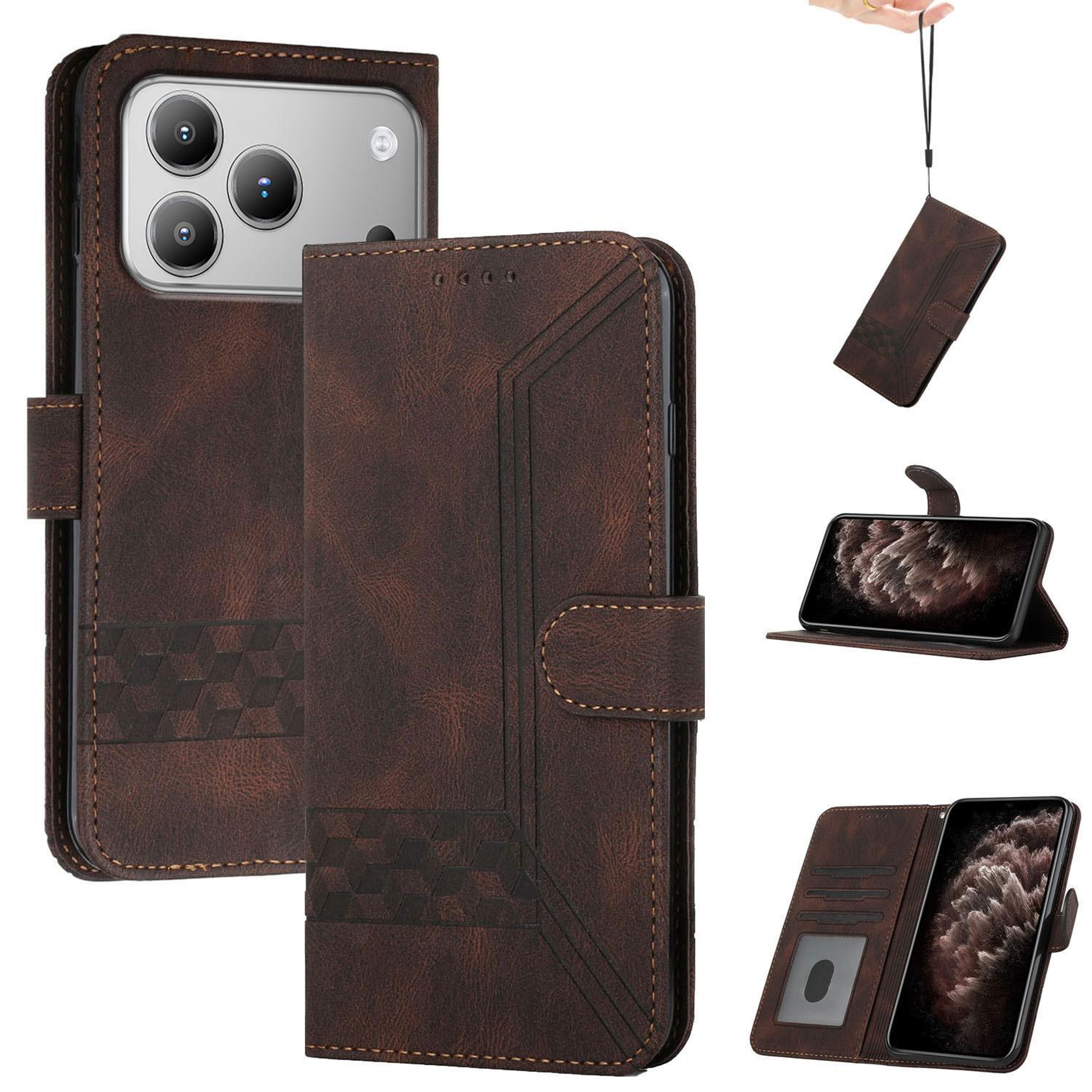 Blackview Wave 7C Flip Leather Phone Case With Card Slot Magnetic Wallet Stand Cover 9