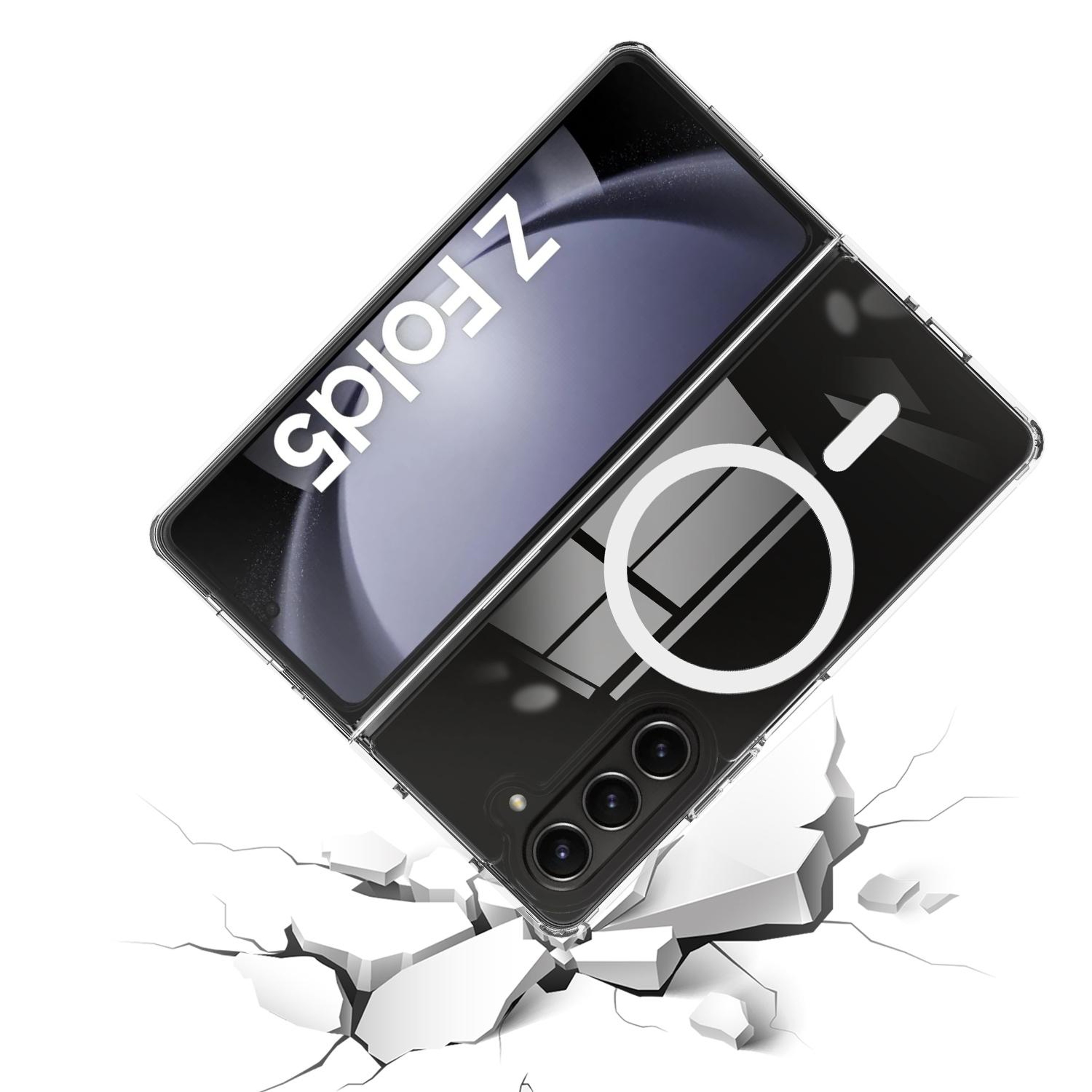 MagSafe Magnetic Clear Phone Case for Samsung Galaxy Z Fold5 Shockproof Transparent Protective Cover – view 3