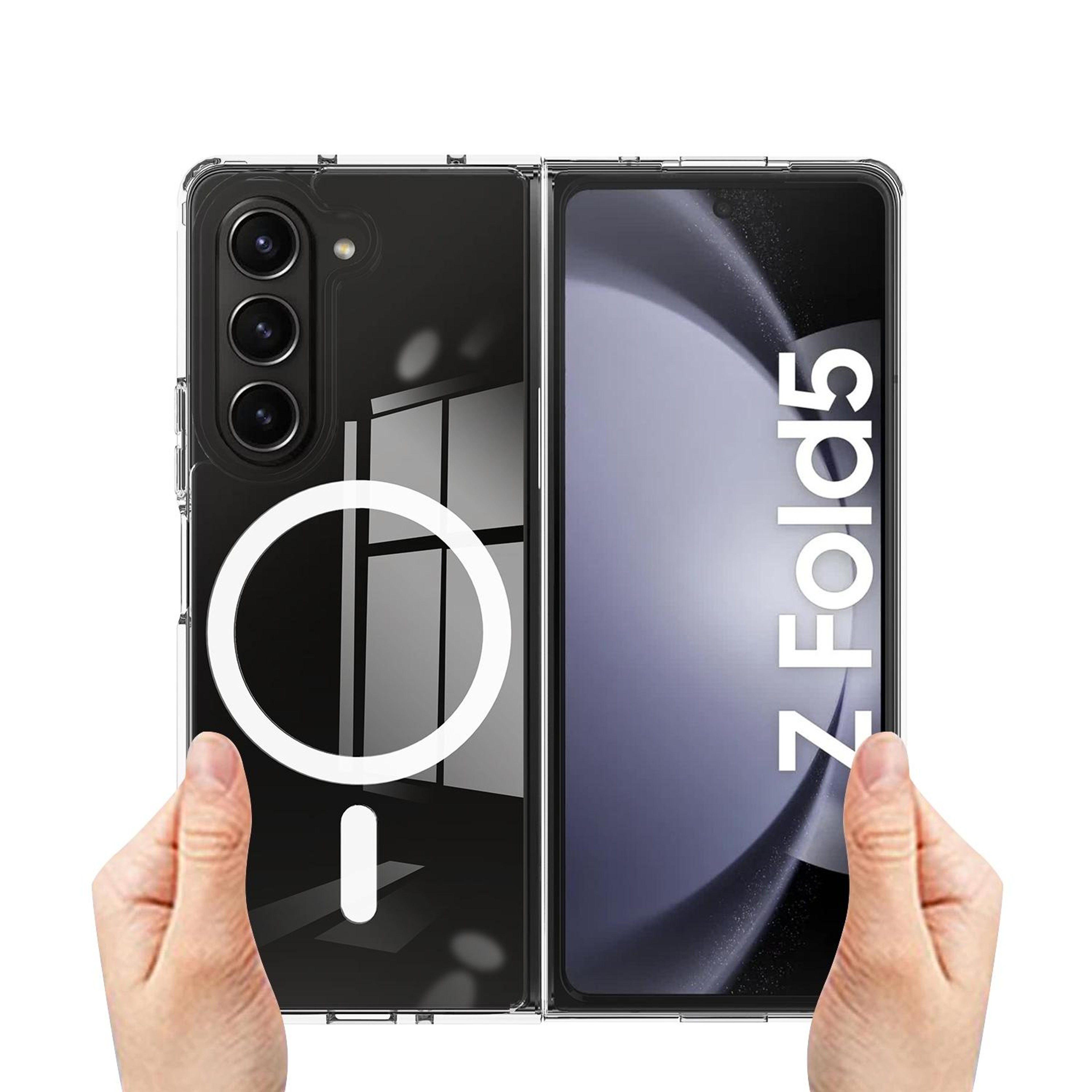 MagSafe Magnetic Clear Phone Case for Samsung Galaxy Z Fold5 Shockproof Transparent Protective Cover – view 5