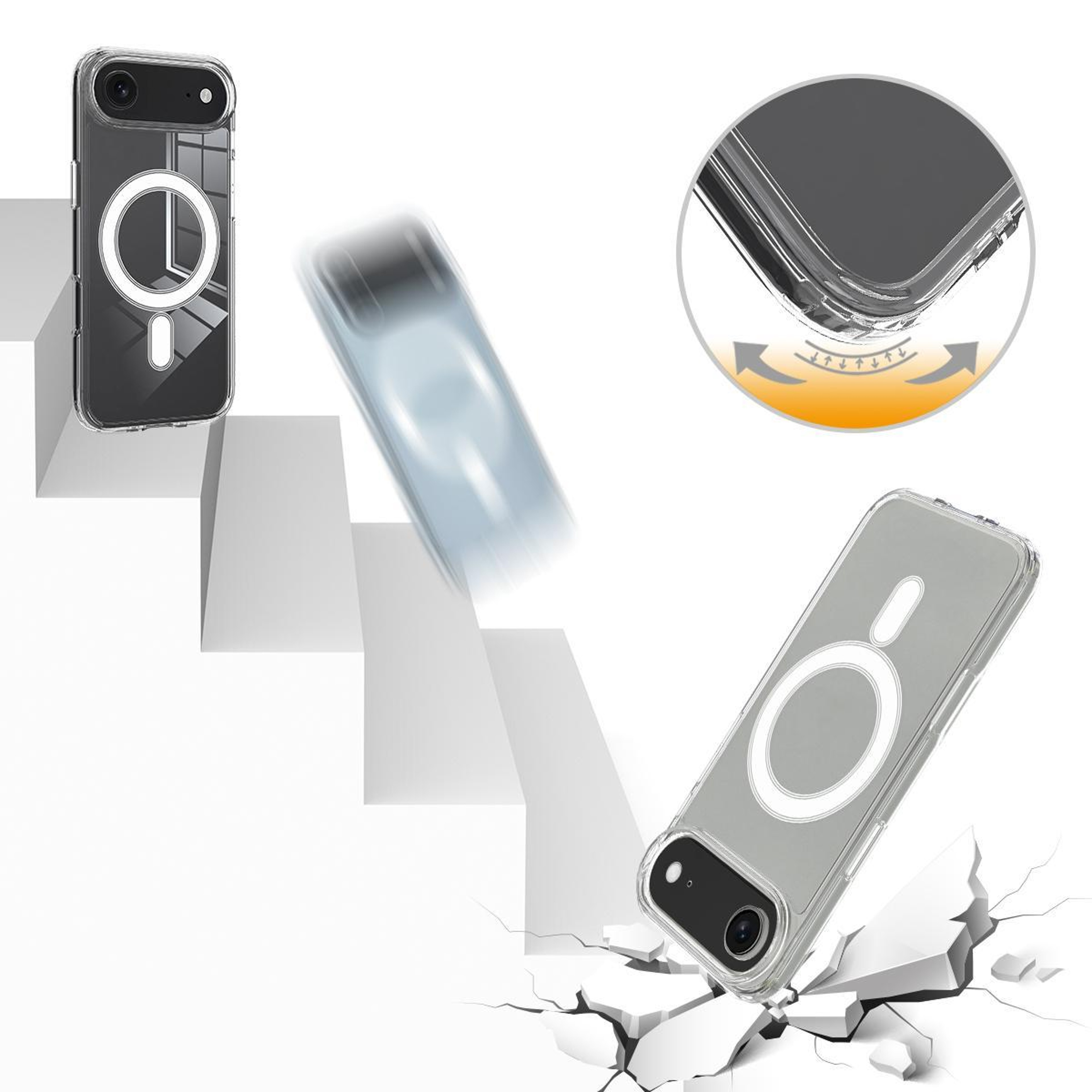 iPhone Air MagSafe Case Clear Hybrid TPU PC Protective Cover with Magnetic Wireless Charging – view 8