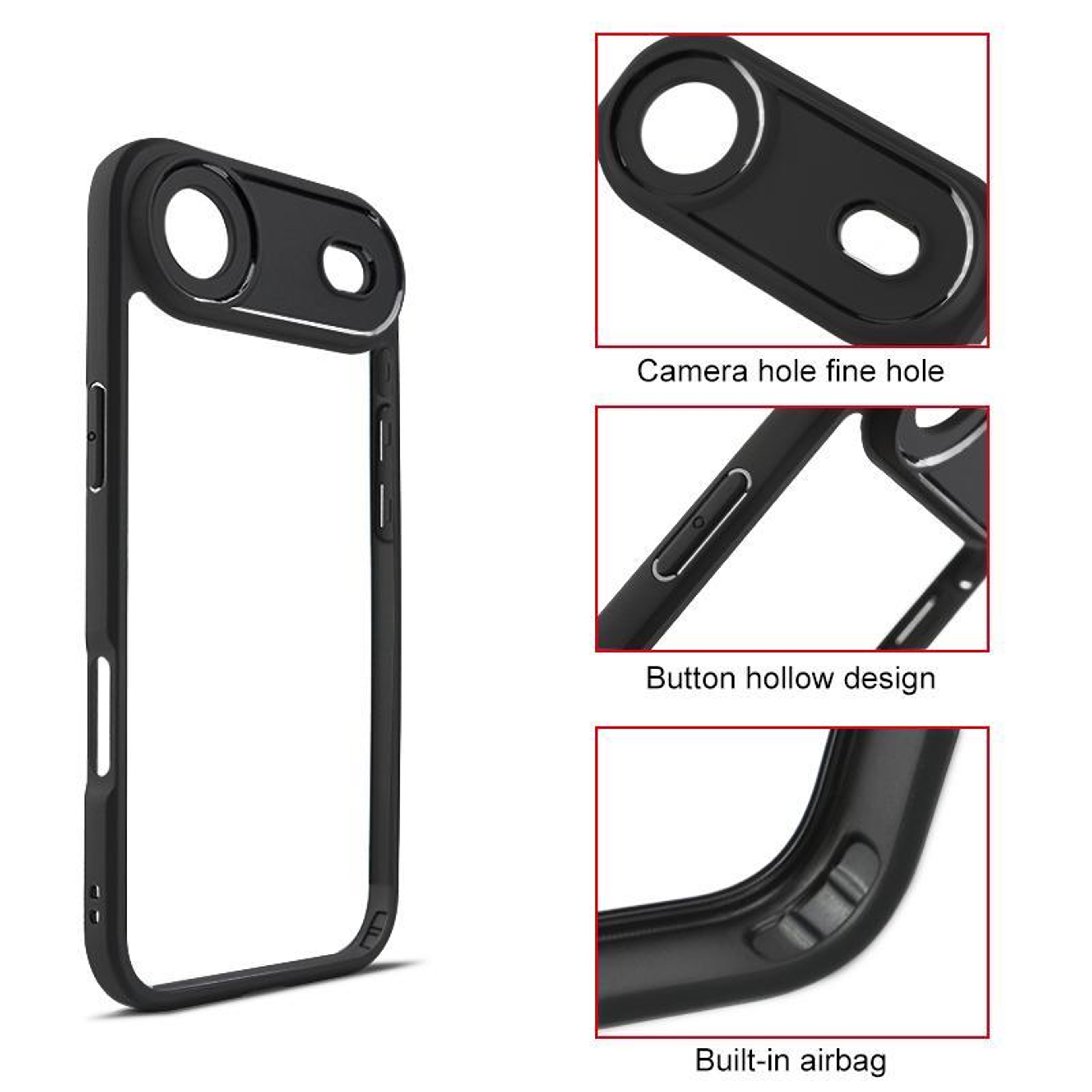 Clear iPhone Air Case Shockproof Transparent TPU Bumper Protective Cover – view 3