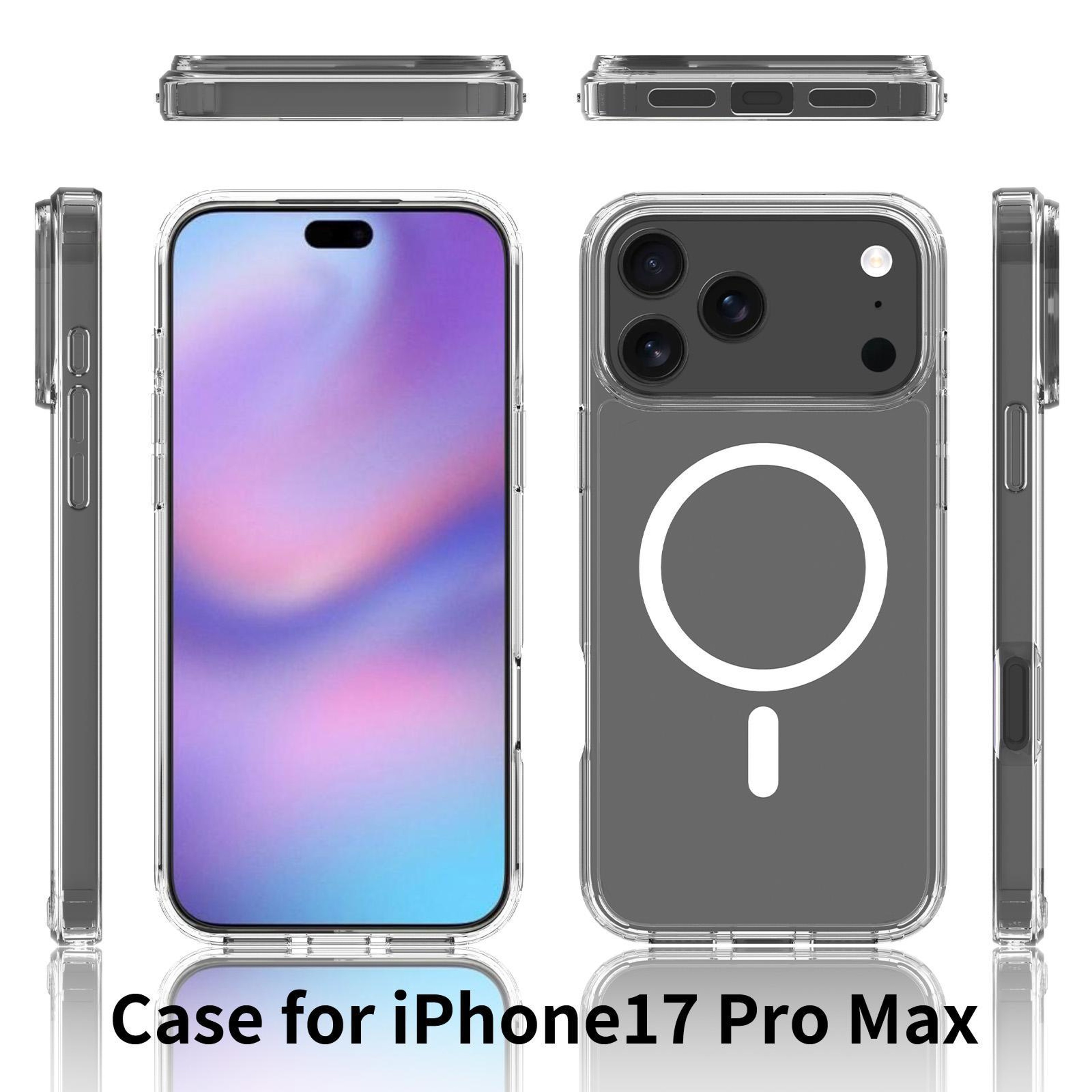 MagSafe Clear iPhone 17 Pro Max Case Scratchproof Hybrid TPU PC Protective Cover – view 2