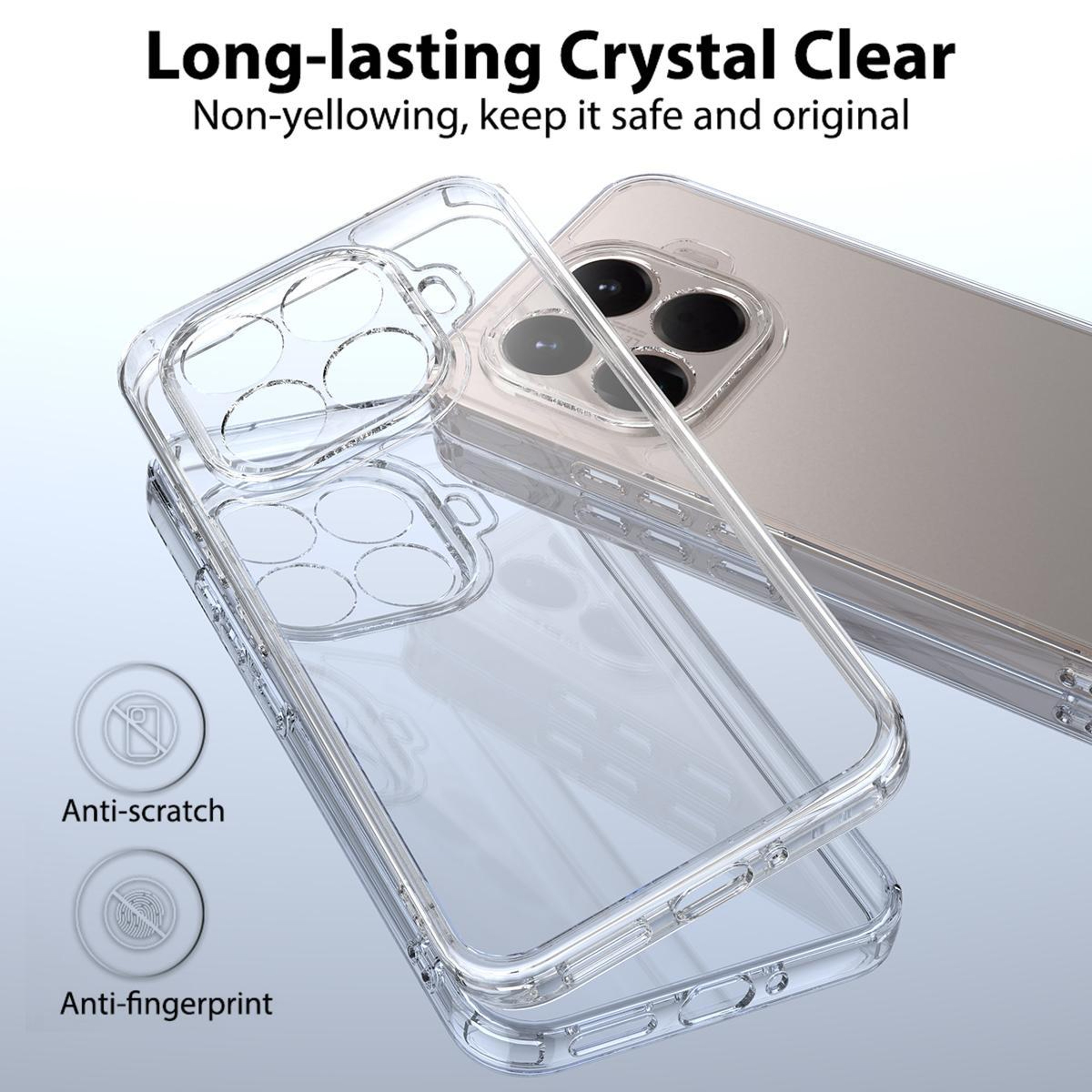 Xiaomi 15T Pro Clear Phone Case Scratchproof TPU Acrylic Transparent Protective Cover – view 3