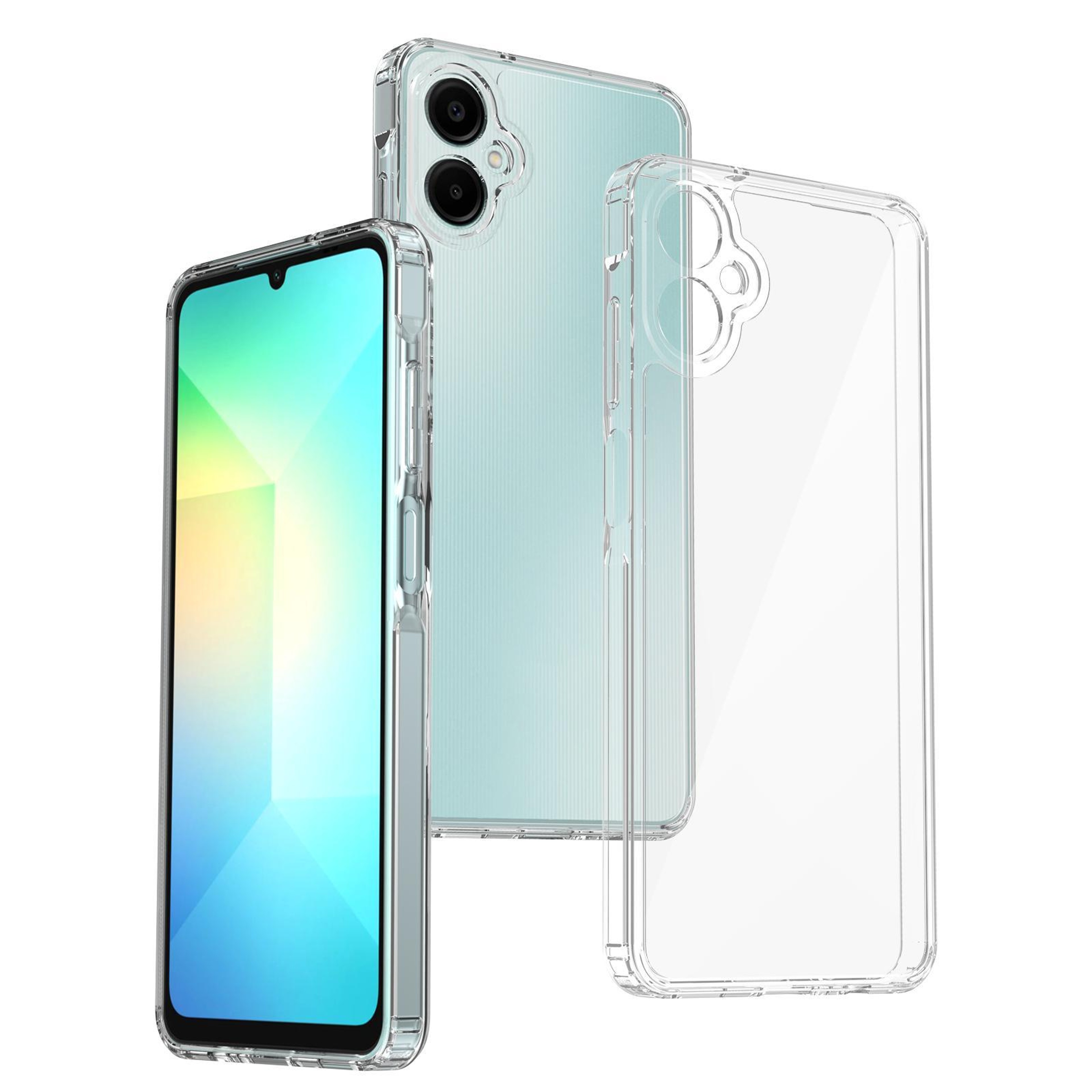 Samsung Galaxy A06 5G Clear Phone Case Scratchproof Transparent TPU Case with Acrylic Back – view 1