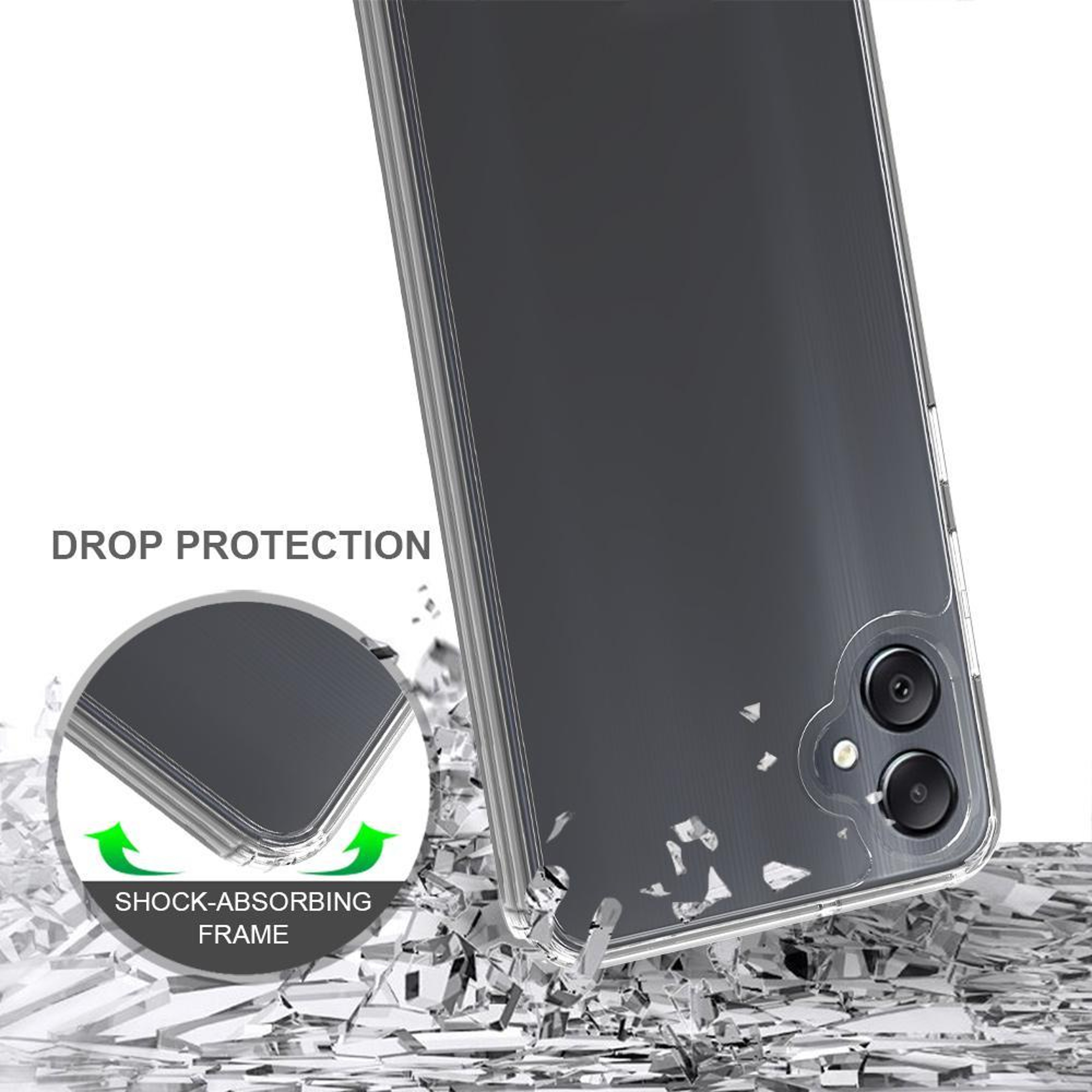 Samsung Galaxy M05 F05 Clear TPU Case with Scratchproof Acrylic Back Slim Protective Phone Cover – view 5