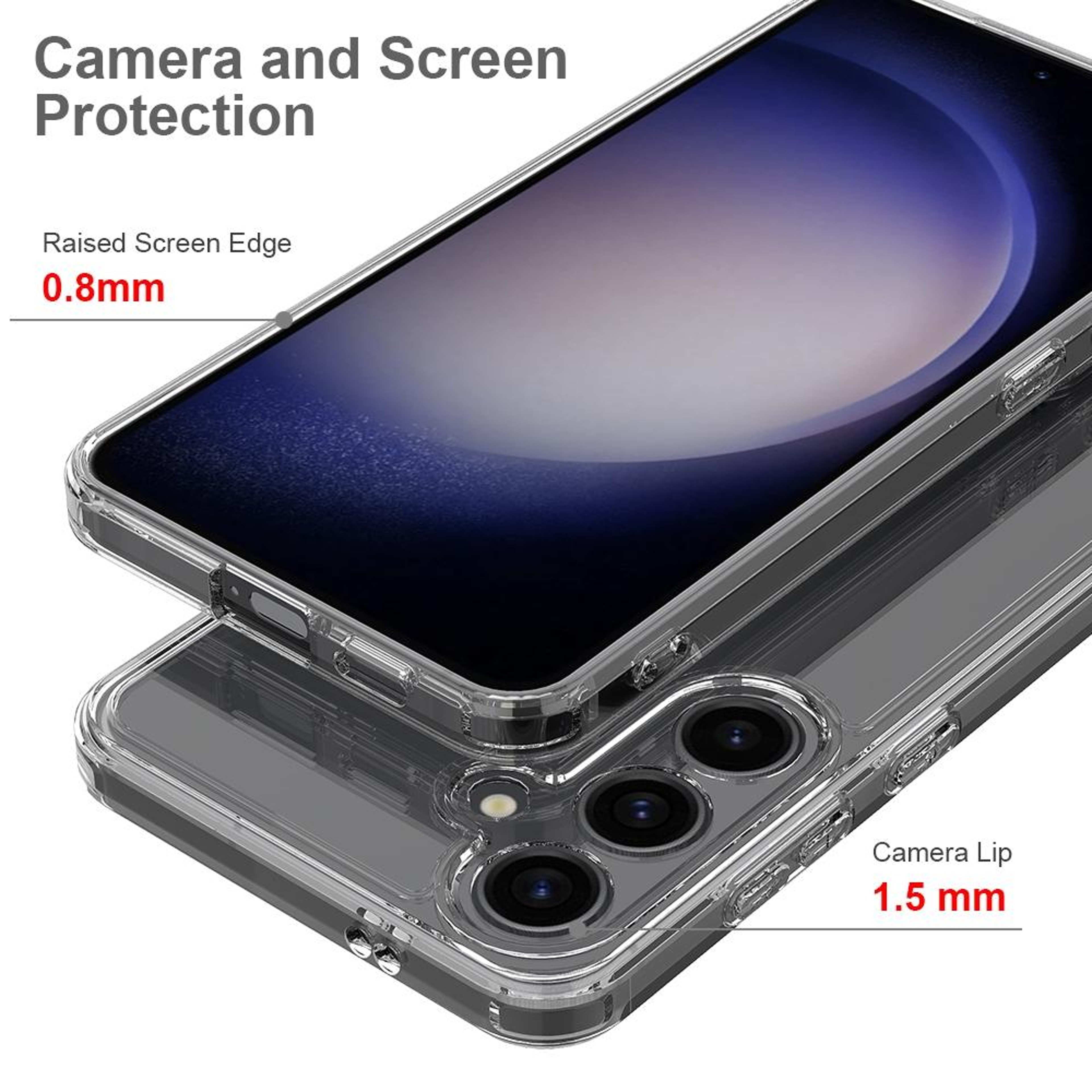 Samsung Galaxy S25 Clear Phone Case Scratchproof Transparent Acrylic TPU Protective Cover – view 4