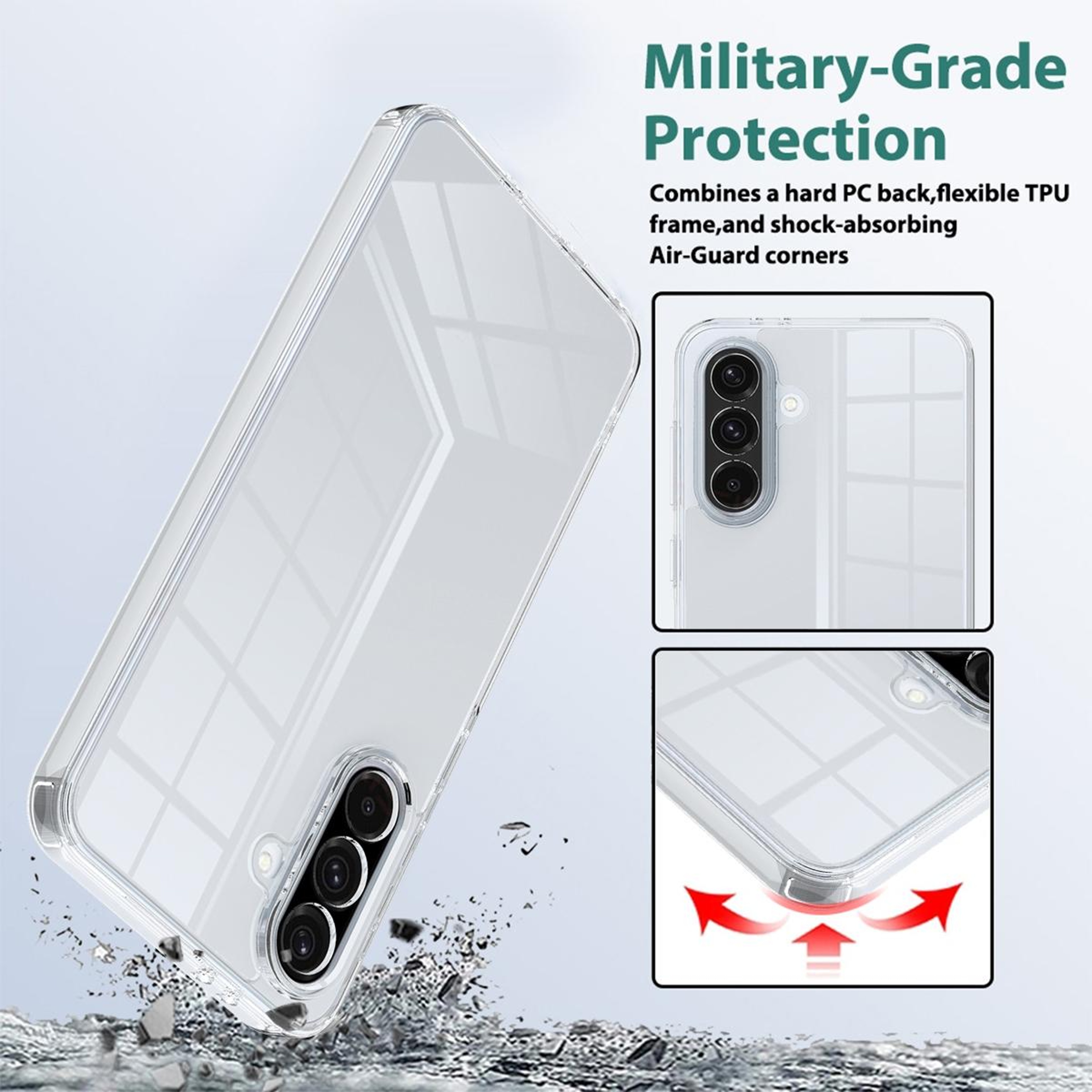 Samsung Galaxy A26 5G Clear Phone Case Scratchproof TPU Acrylic Transparent Protective Cover – view 4
