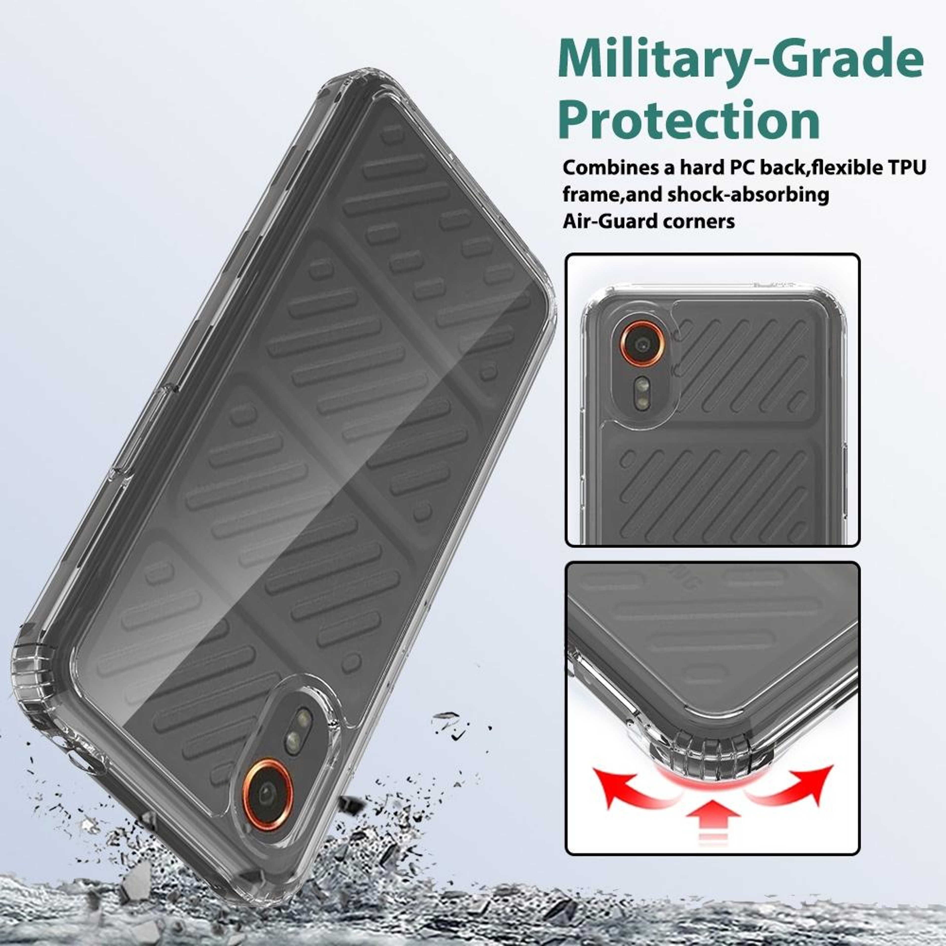 Samsung Galaxy XCover7 Clear Phone Case Scratchproof TPU Acrylic Protective Cover – view 4