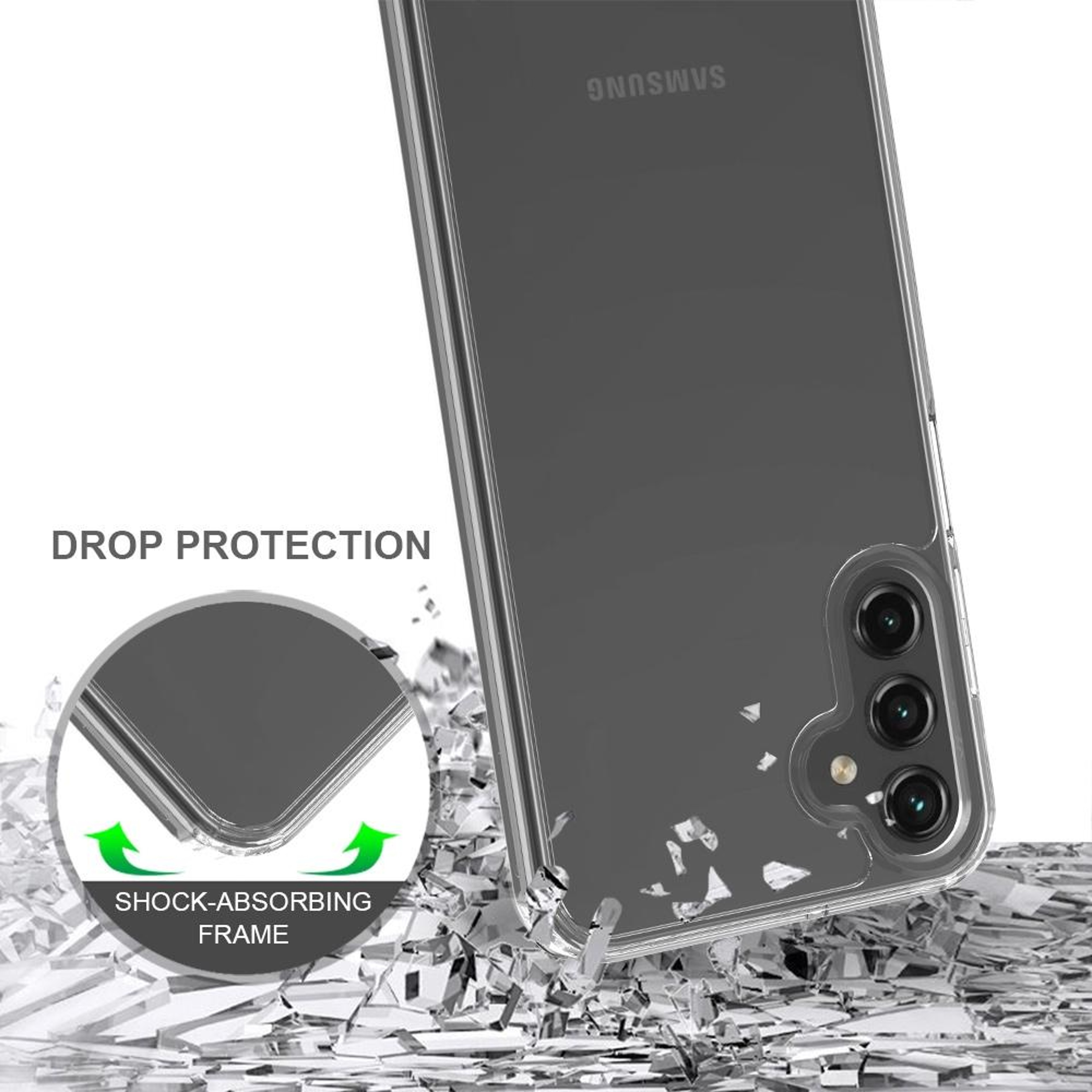 Samsung Galaxy A15 4G 5G Clear Phone Case Scratchproof Transparent TPU Acrylic Protective Cover – view 6