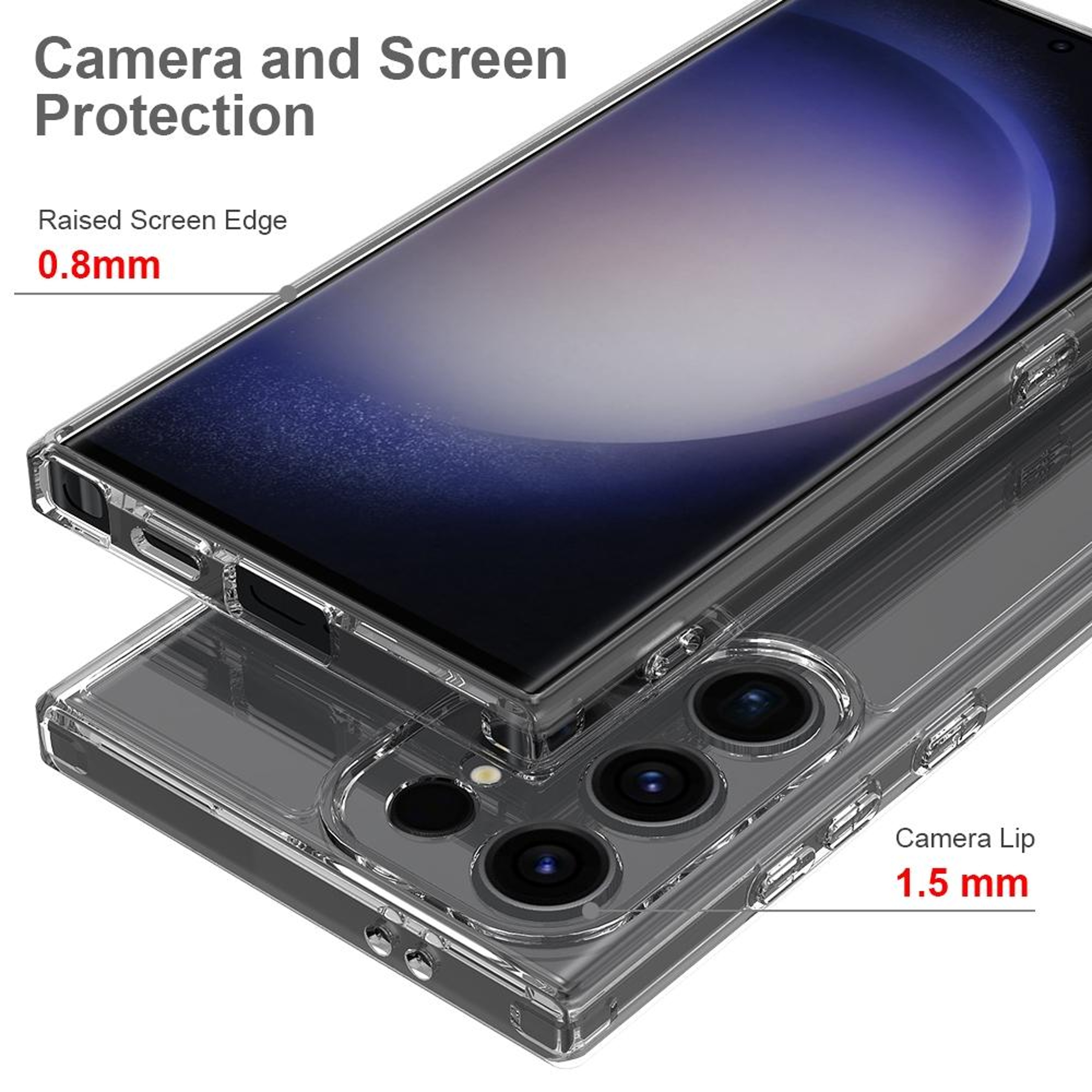 Samsung Galaxy S24 Ultra Clear Phone Case Scratchproof Transparent TPU Acrylic Protective Cover – view 4
