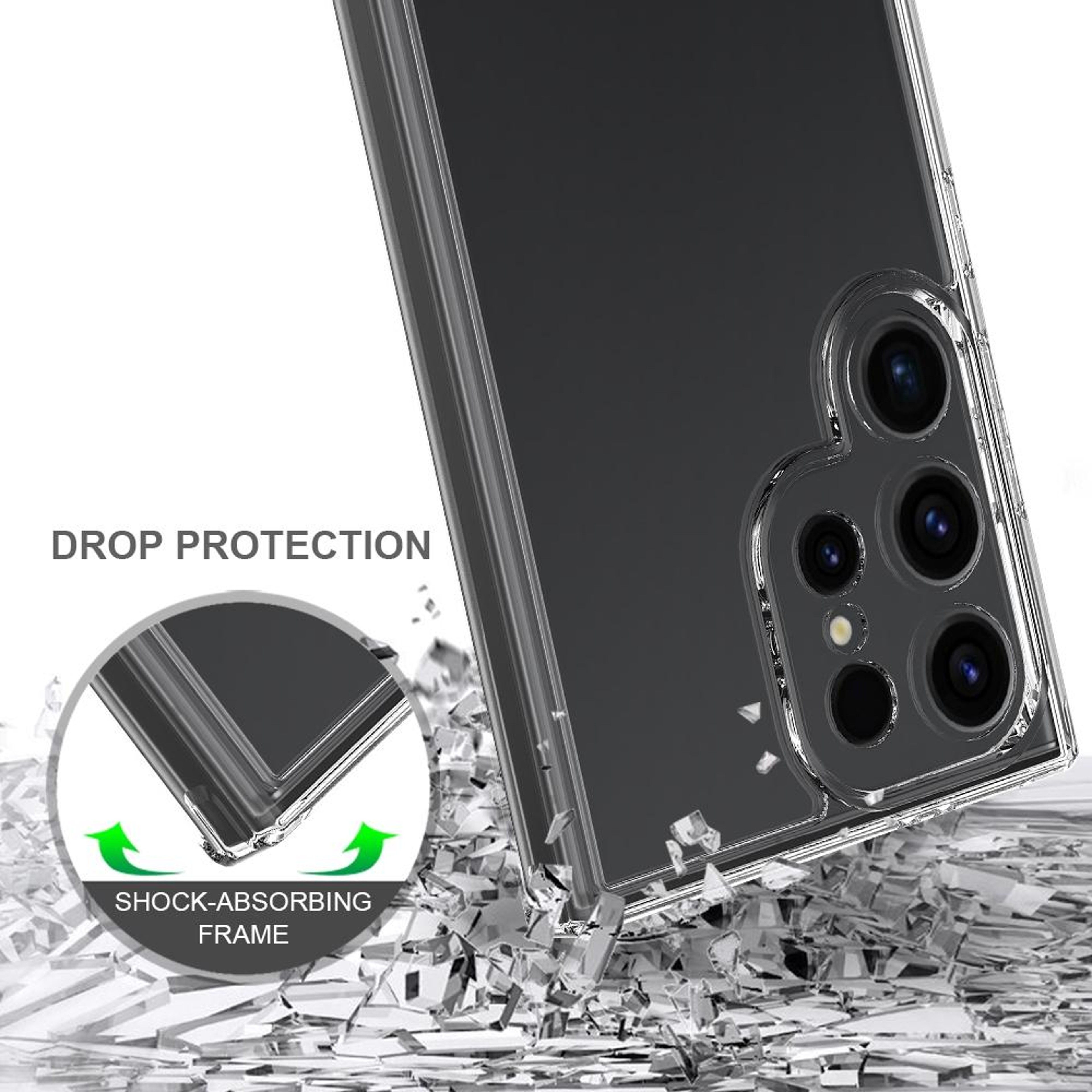 Samsung Galaxy S24 Ultra Clear Phone Case Scratchproof Transparent TPU Acrylic Protective Cover – view 5