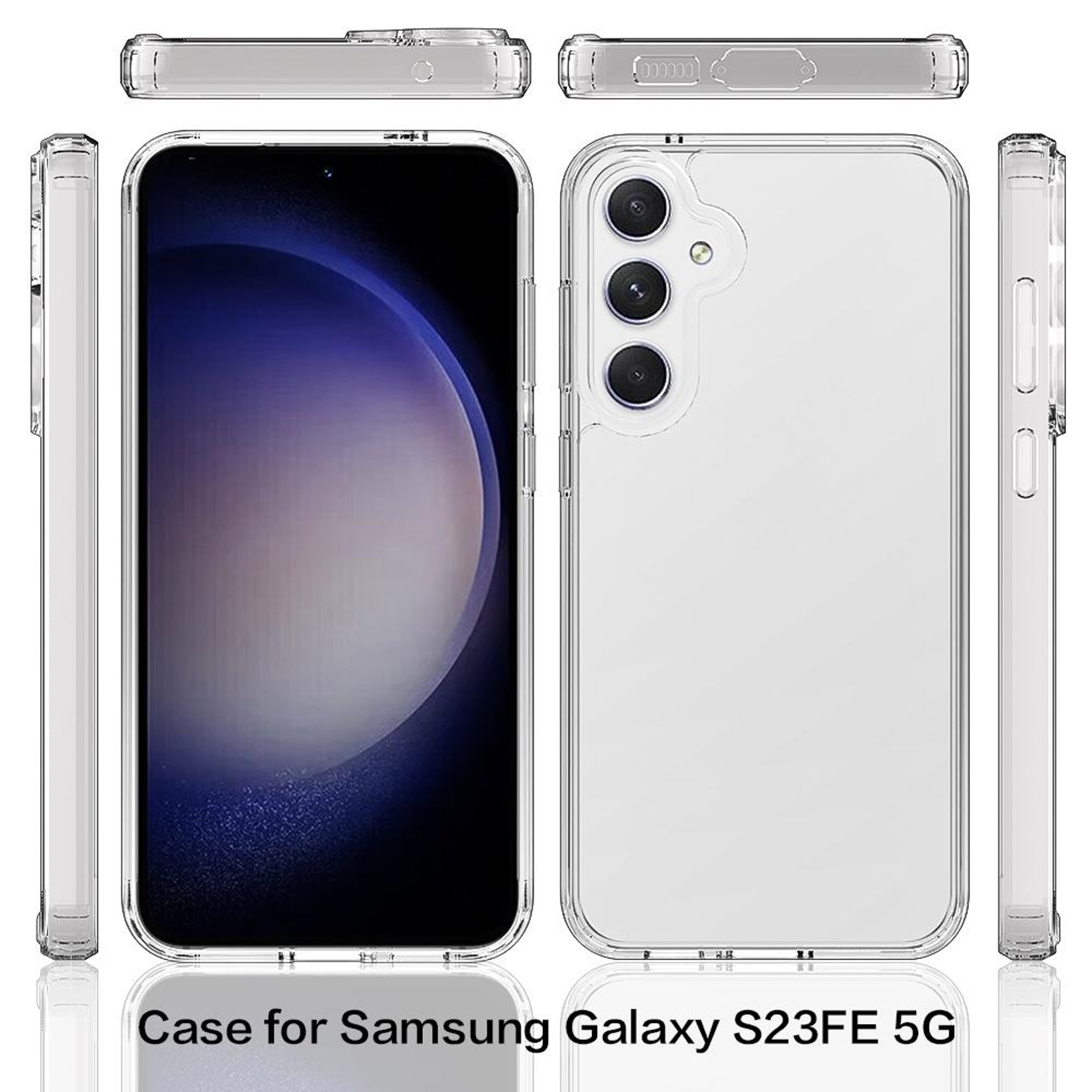 Samsung Galaxy S23 FE Clear Phone Case Scratchproof TPU Acrylic Transparent Protective Cover – view 2