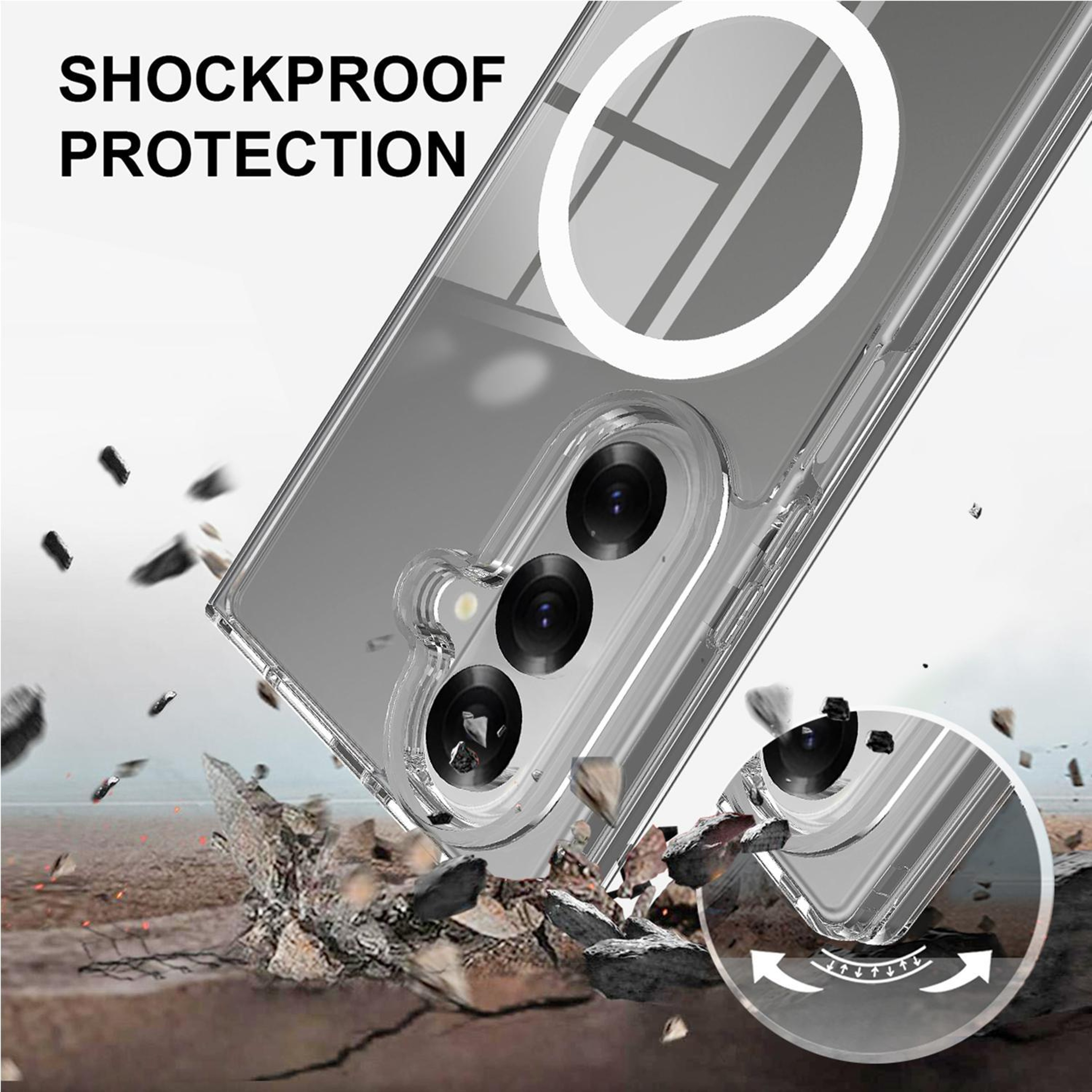 Samsung Galaxy Z Fold7 MagSafe Phone Case Clear Scratch Resistant PC Protective Cover – view 6