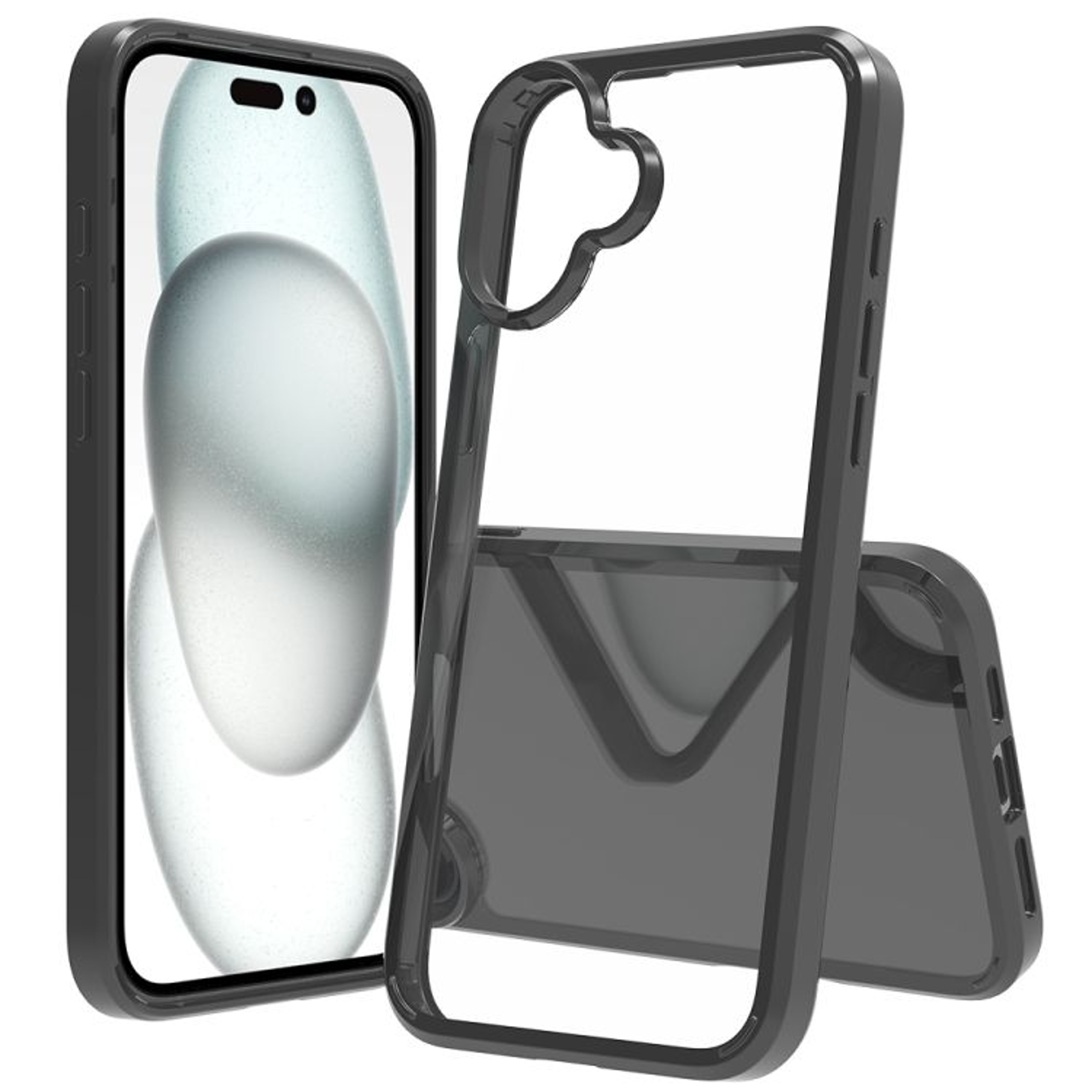 Crystal Clear IPhone 16 Plus Clear Case Scratch Resistant TPU Acrylic Protective Cover 6