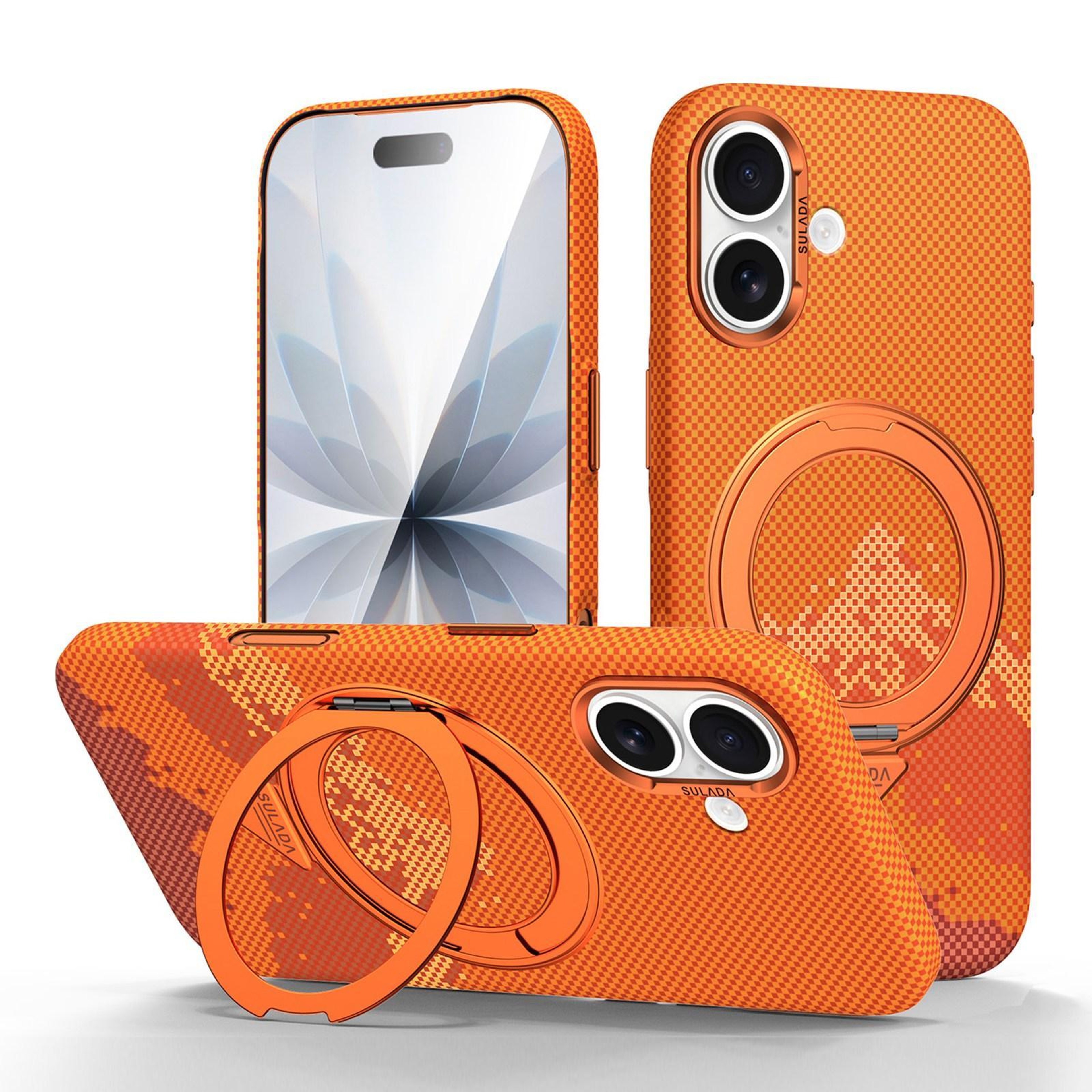 SULADA Kevlar IPhone 17 Case With MagSafe Compatible Case 360 Rotating Stand 0