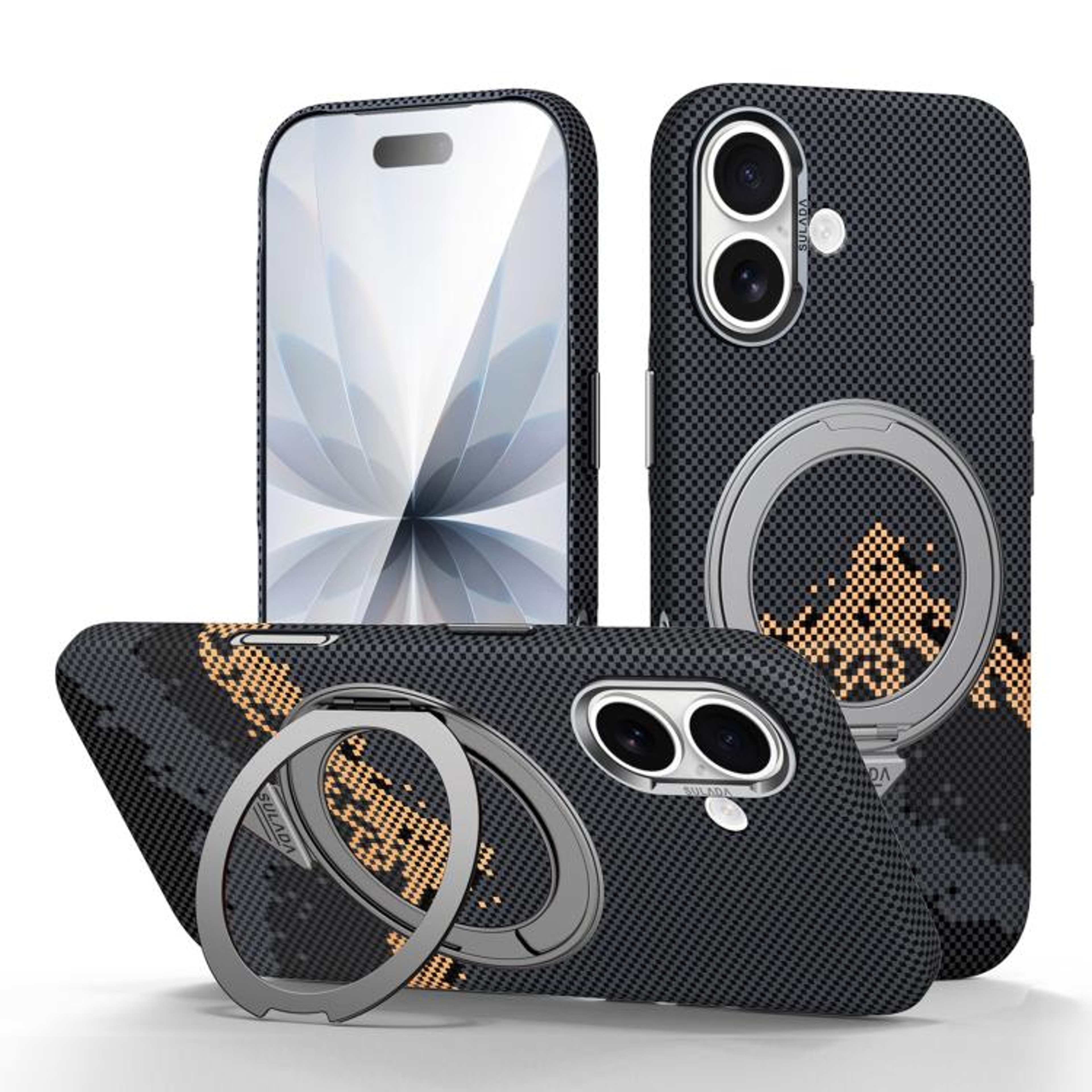 SULADA Kevlar IPhone 17 Case With MagSafe Compatible Case 360 Rotating Stand 11