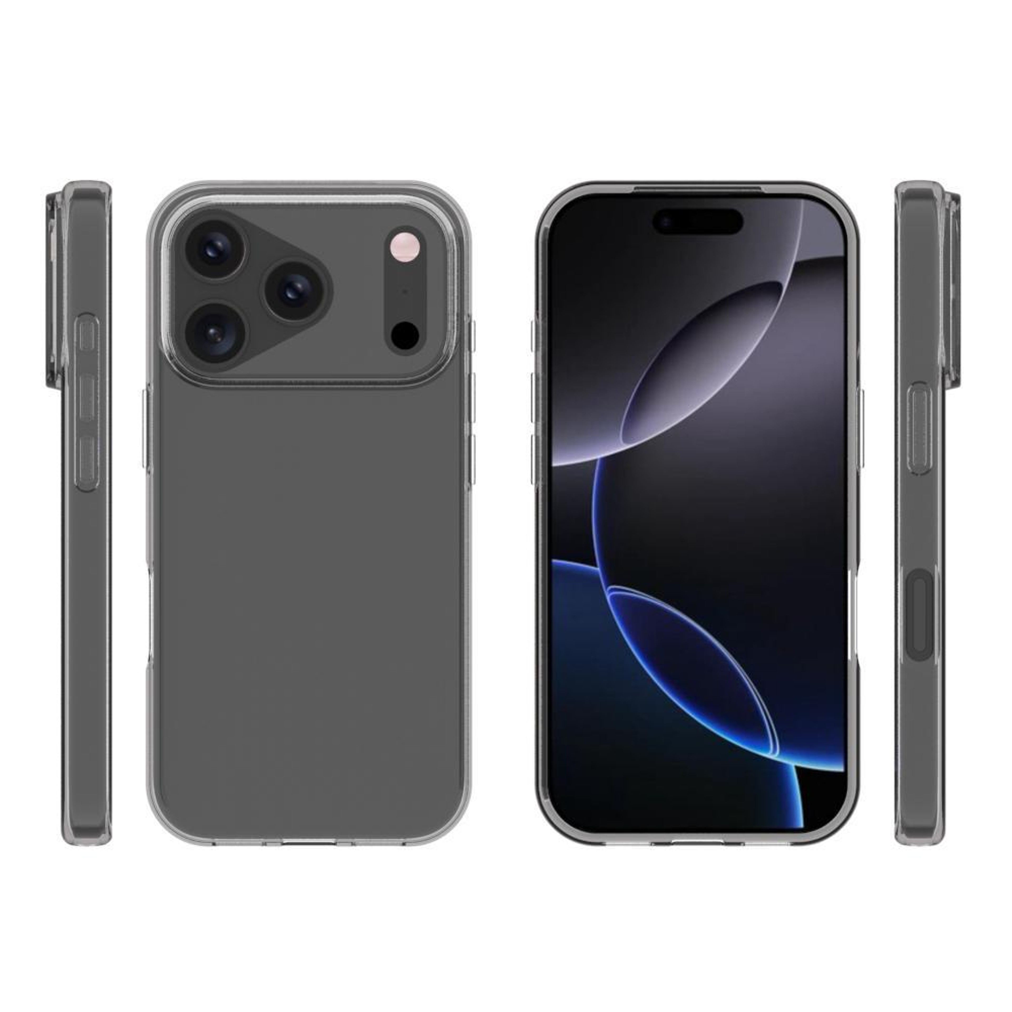 iPhone 17 Pro Max Clear TPU Phone Case with Waterproof Texture Slim Protective Cover – view 2