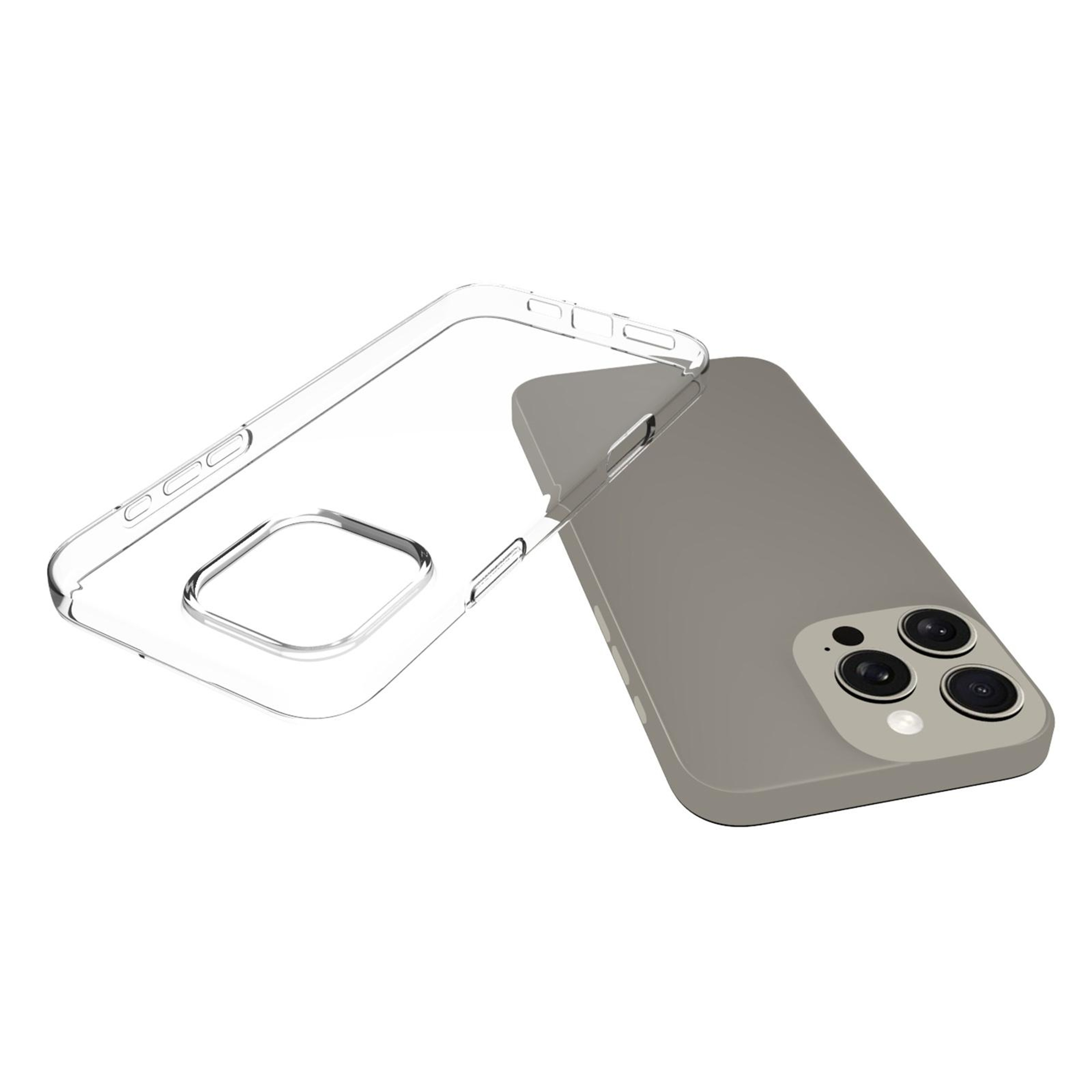 iPhone 16 Pro Max Clear TPU Case with Waterproof Textured Phone Case Shockproof Protection – view 3