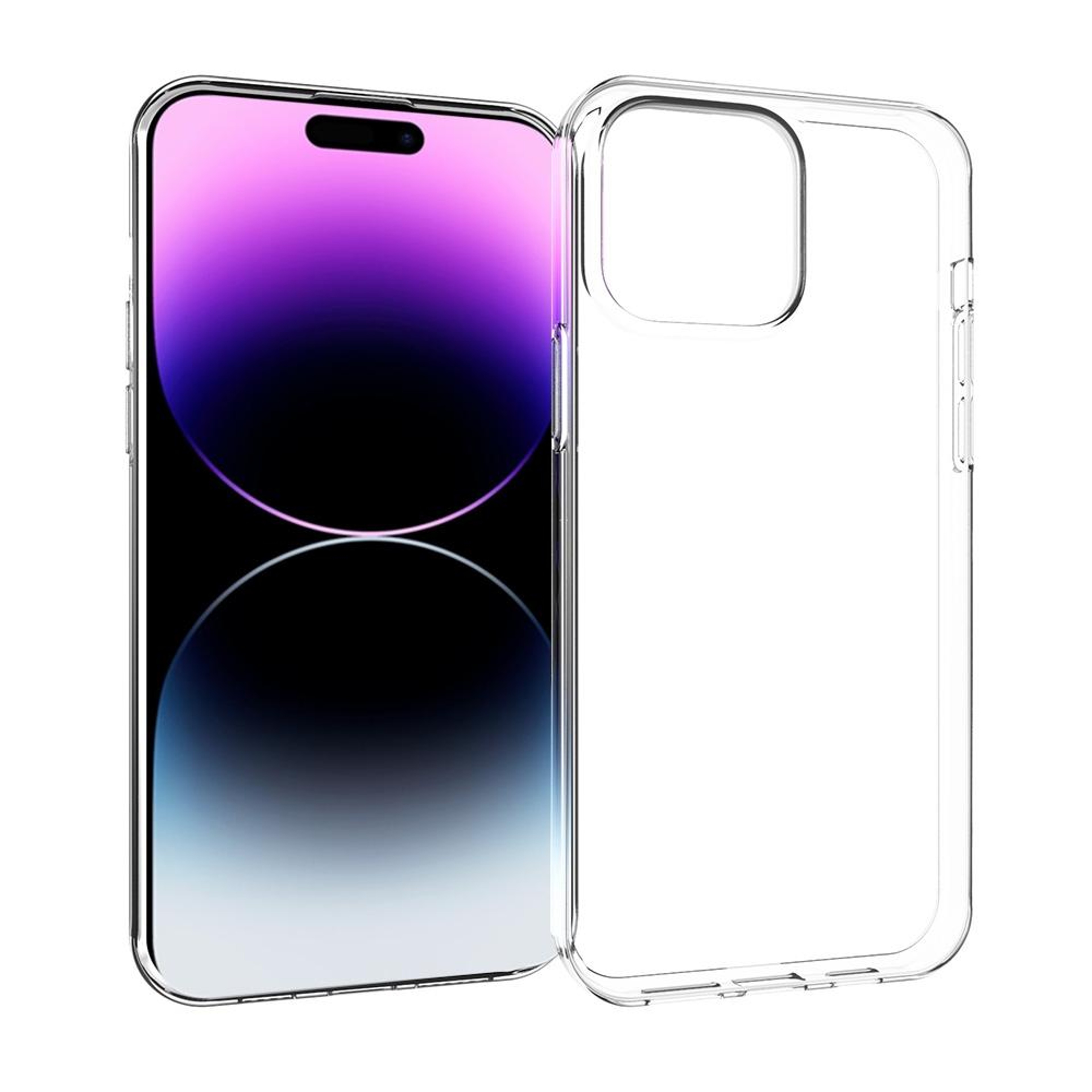 Crystal Clear iPhone 15 Pro Case Slim Transparent TPU Case with Protective Waterproof Texture – view 1