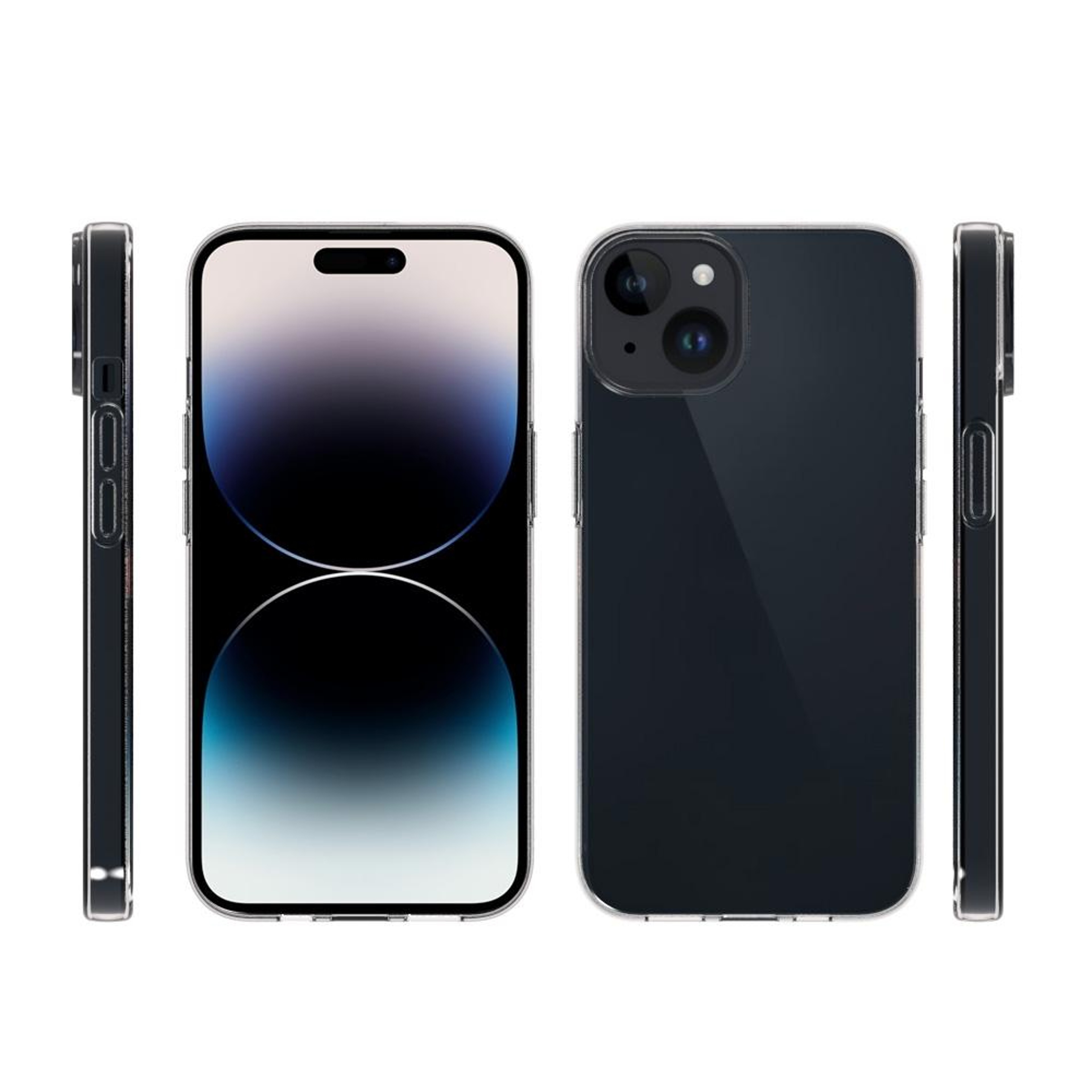 iPhone 15 Plus Clear TPU Phone Case Transparent Shockproof Protective Cover – view 2