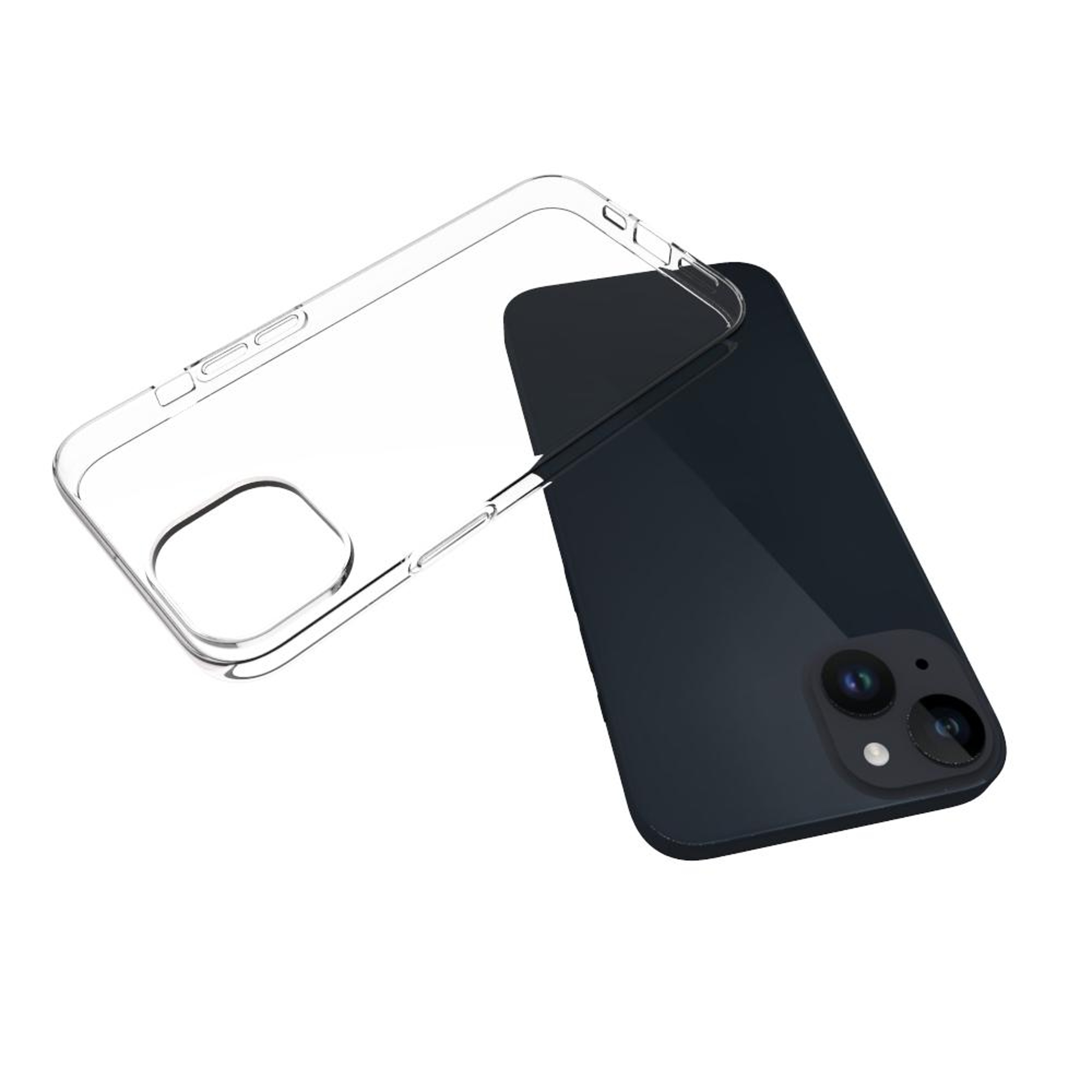 iPhone 15 Clear TPU Phone Case Transparent Waterproof Texture Shockproof Protective Cover – view 5