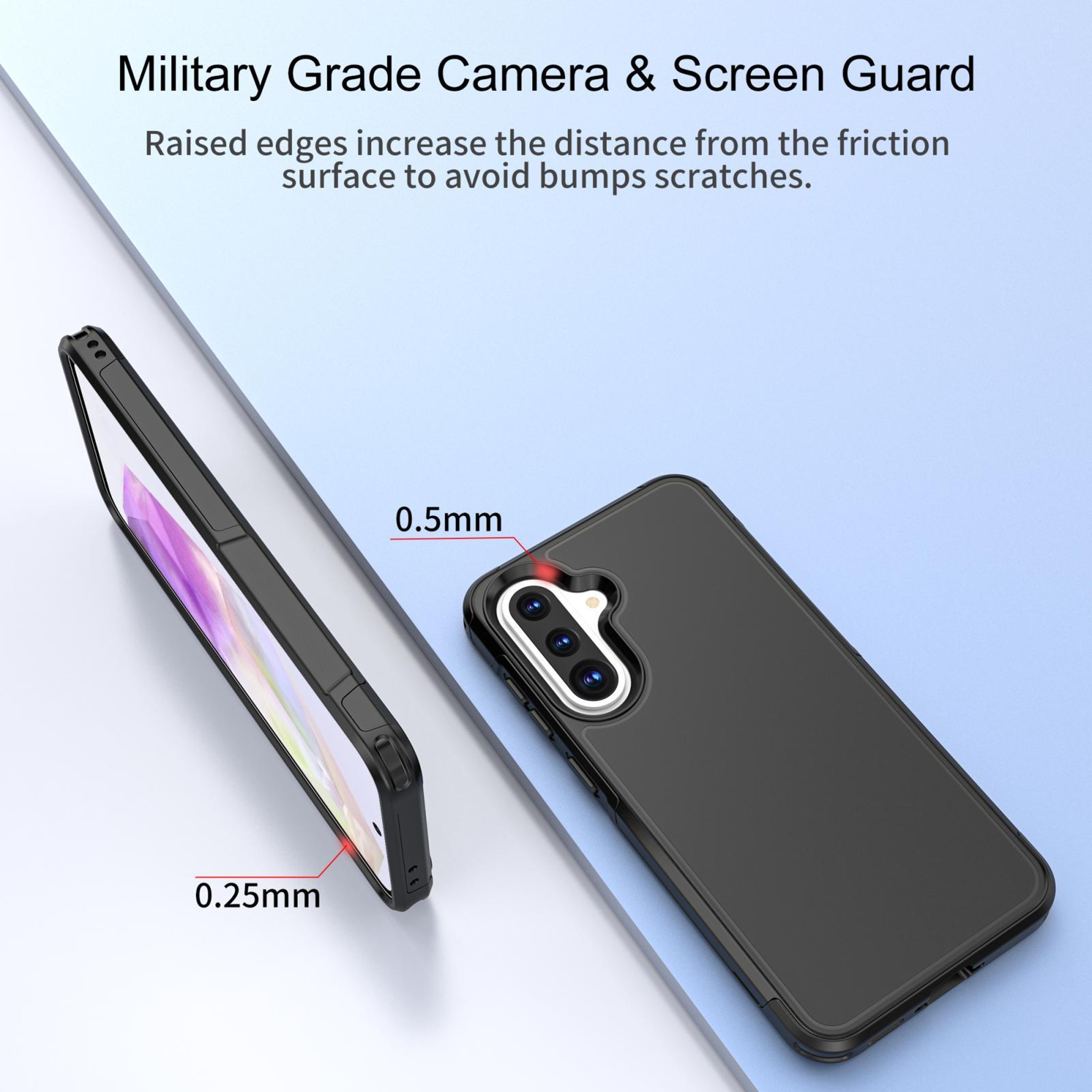 RedPepper Armor Samsung Galaxy A36 5G Case Rugged Shockproof Phone Case Protective Cover Black – view 5