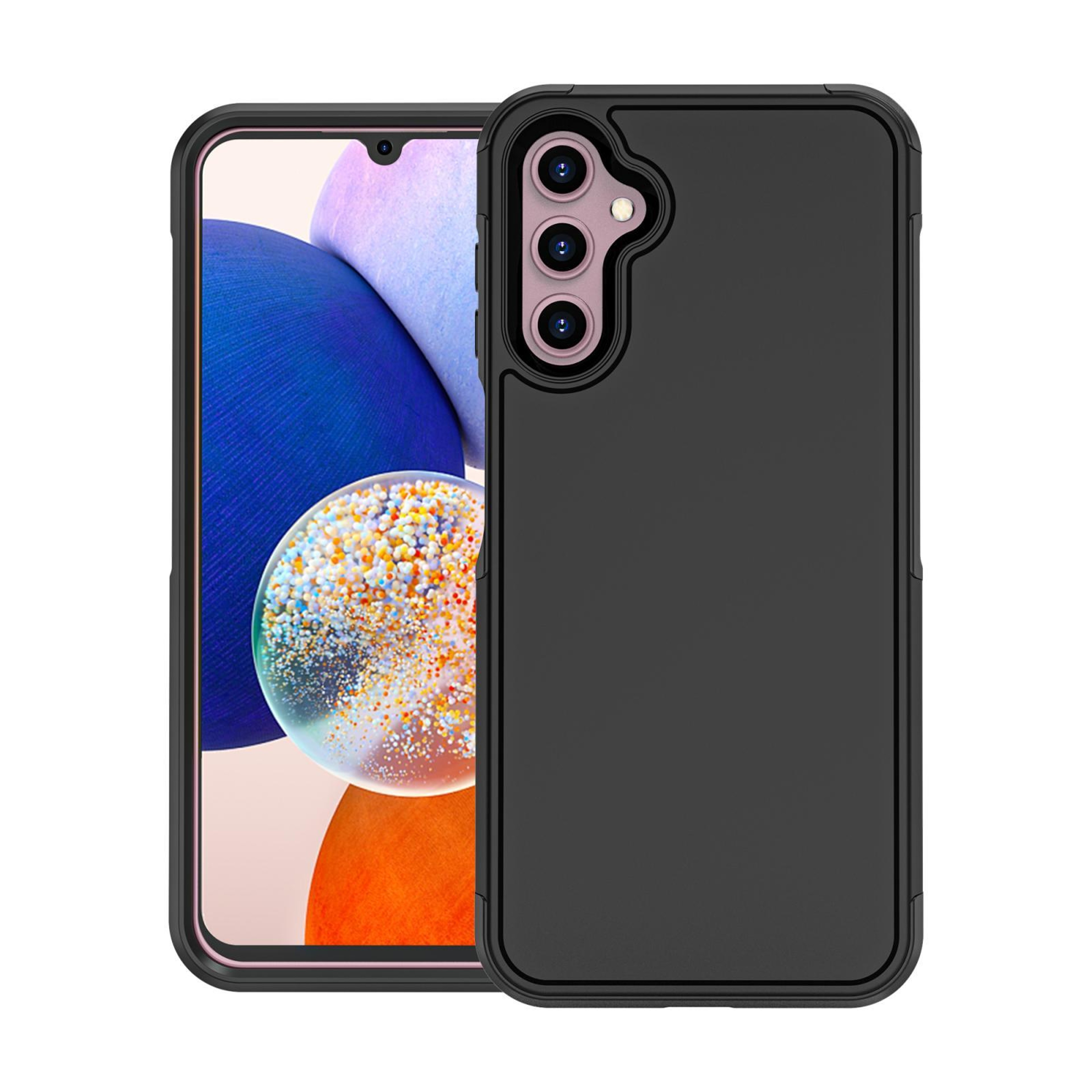 RedPepper Samsung Galaxy A14 Case Shockproof Hybrid Phone Case PC TPU Protective Cover Black – view 1