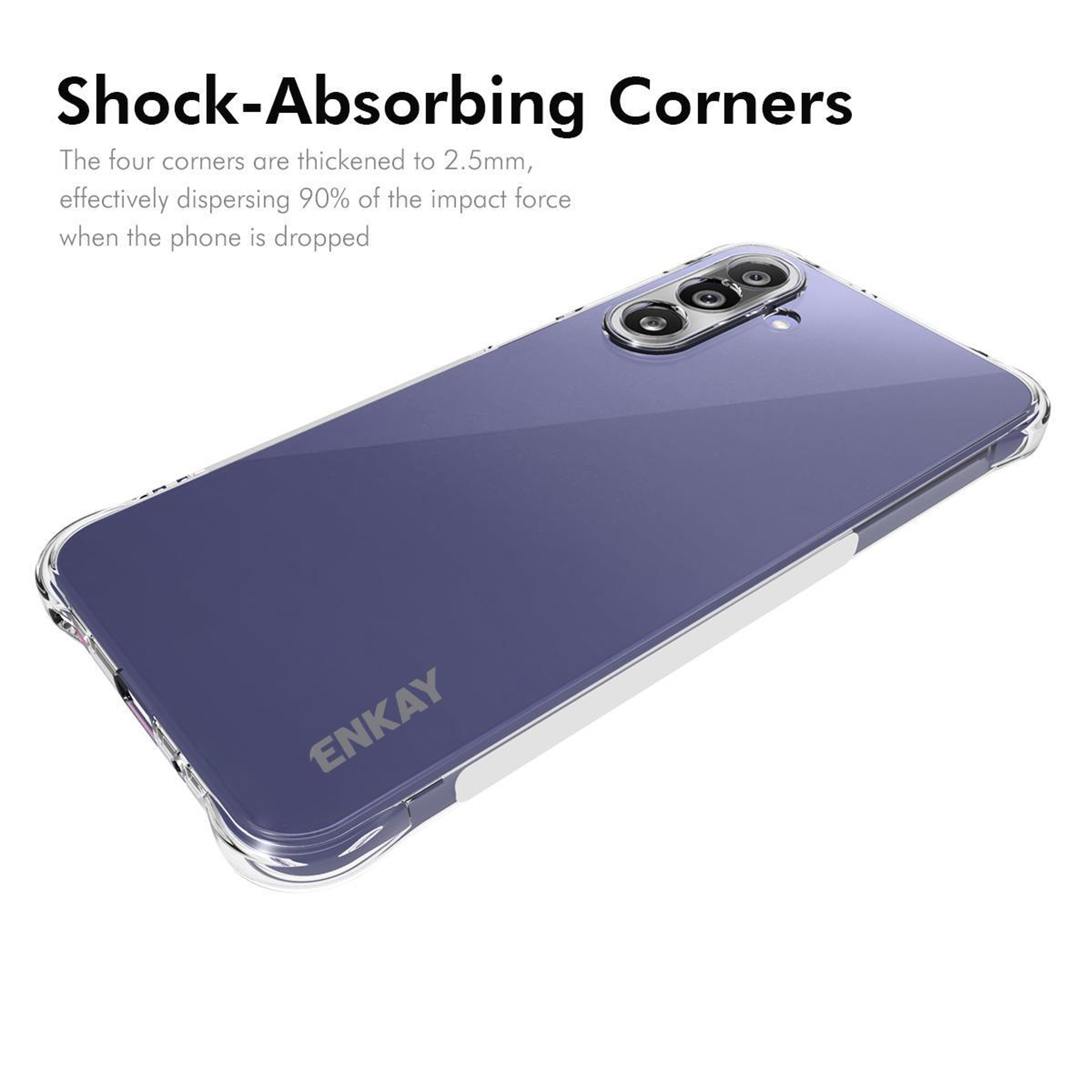 ENKAY Hat-Prince Galaxy M36 5G Case Clear Shockproof TPU Case Slim Protective Cover – view 2