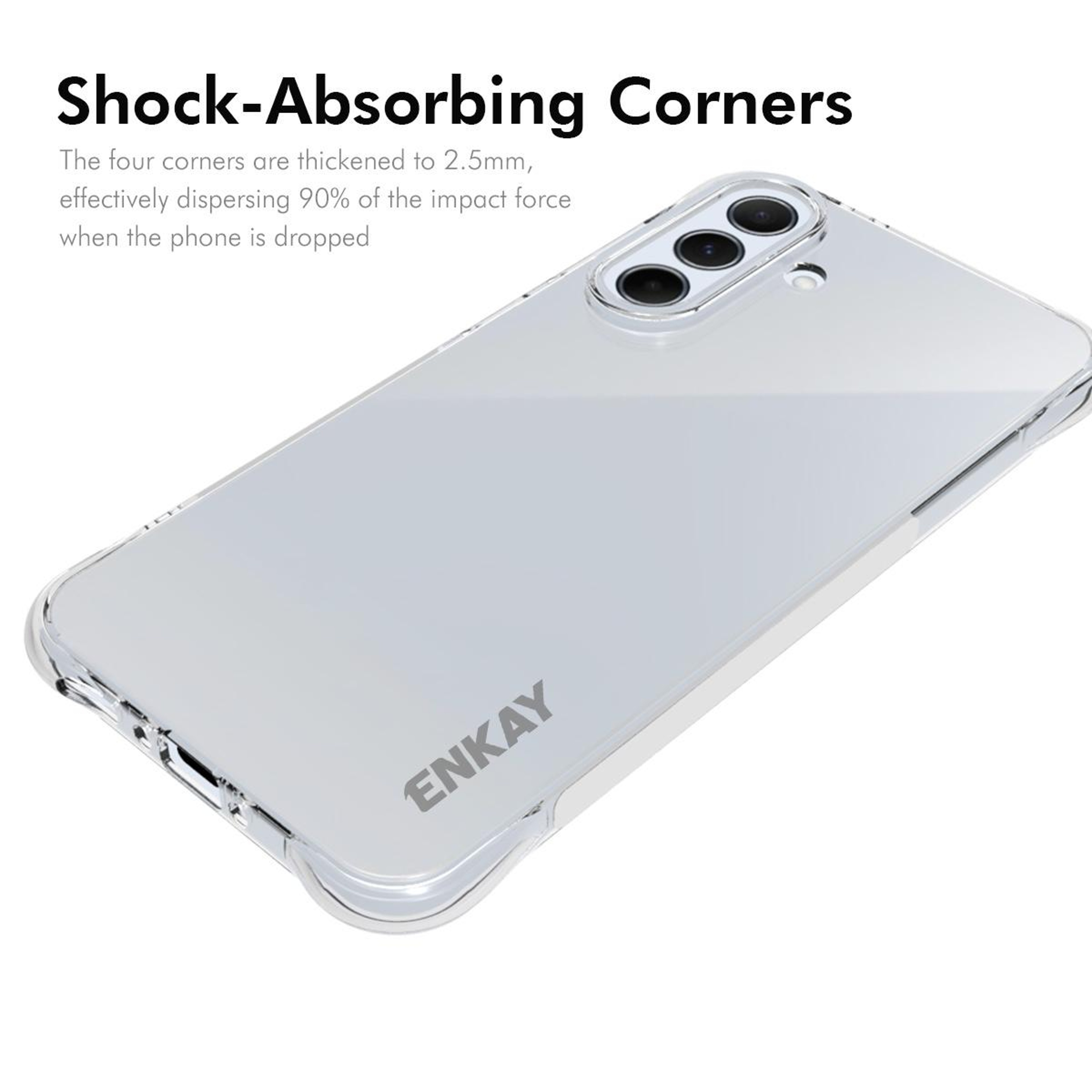 Galaxy A56 5G Clear Case ENKAY Shockproof TPU Phone Cover – view 2