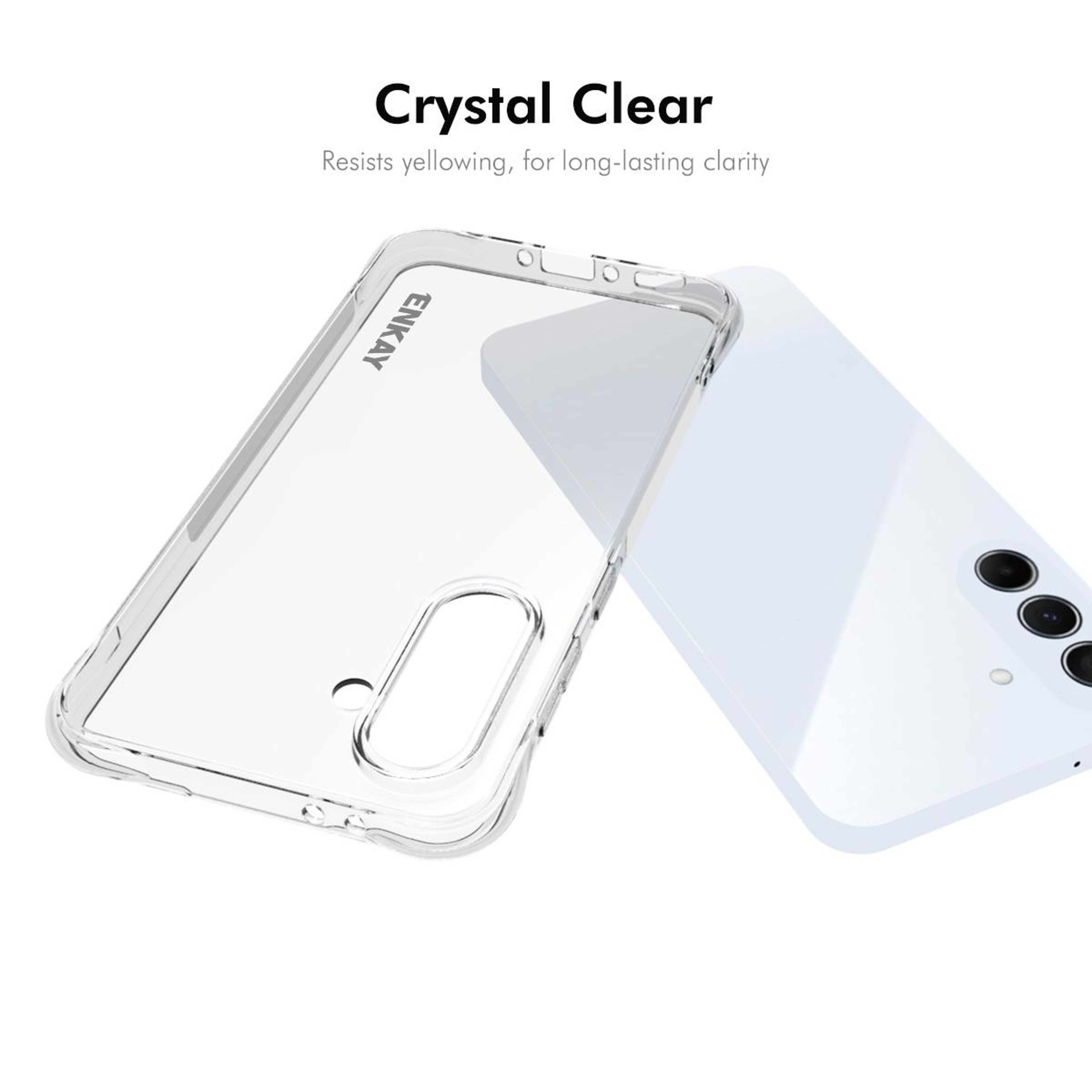 Galaxy A56 5G Clear Case ENKAY Shockproof TPU Phone Cover – view 5