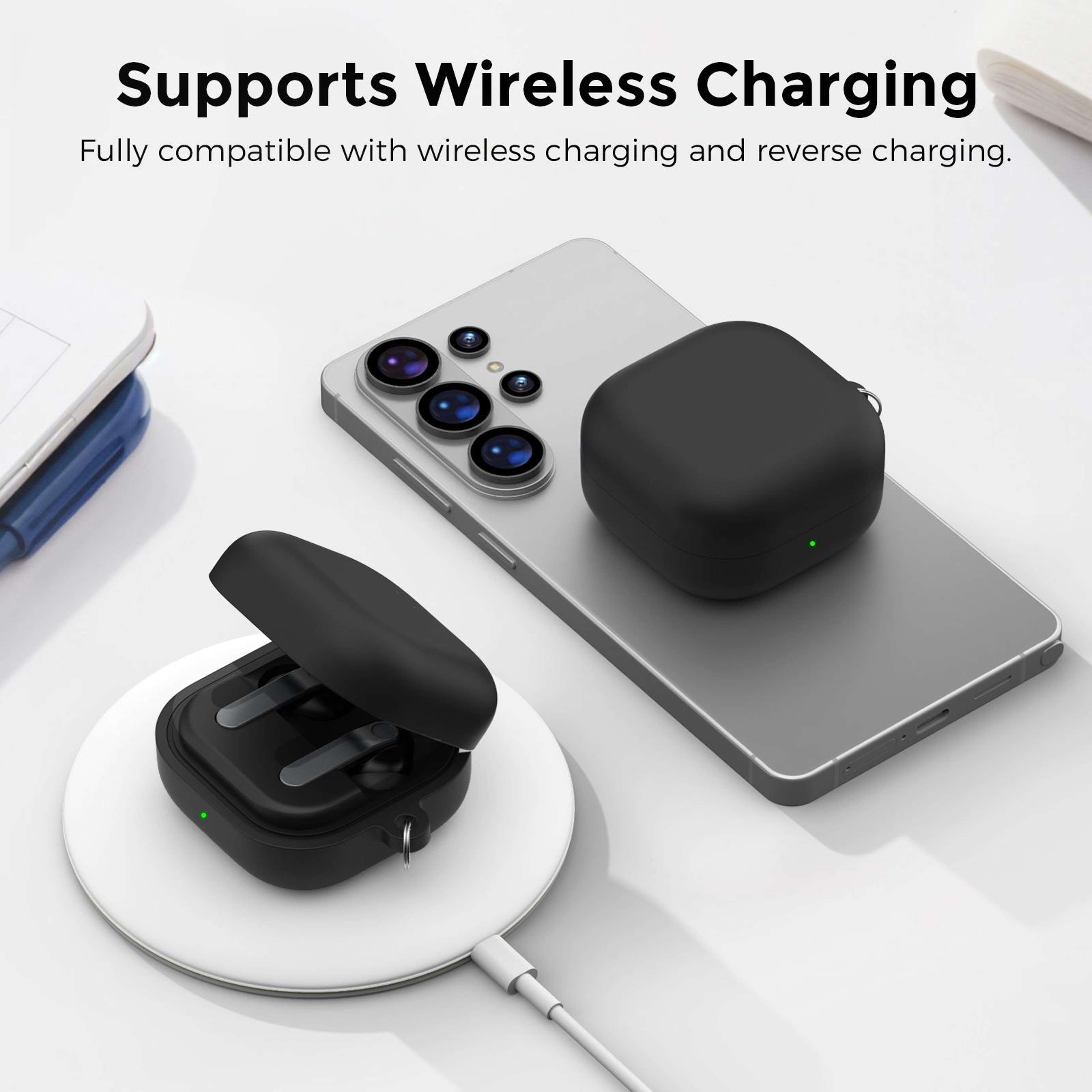 AhaStyle Silicone Split Protective Case For Samsung Galaxy Buds 4  Buds 4 Pro 4