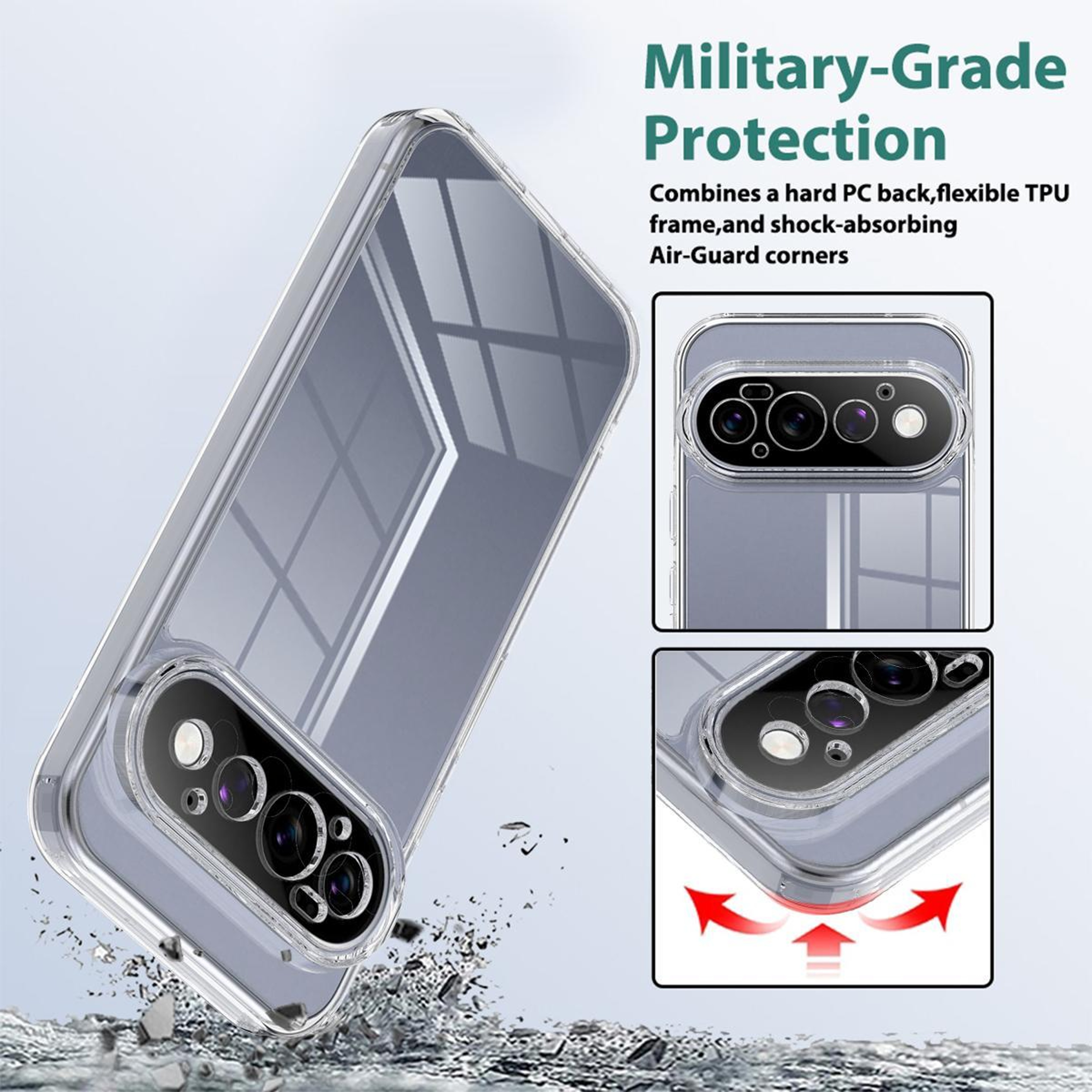 Ultra Clear Google Pixel 11 Pro Case Scratchproof Transparent TPU Acrylic Protective Cover – view 4