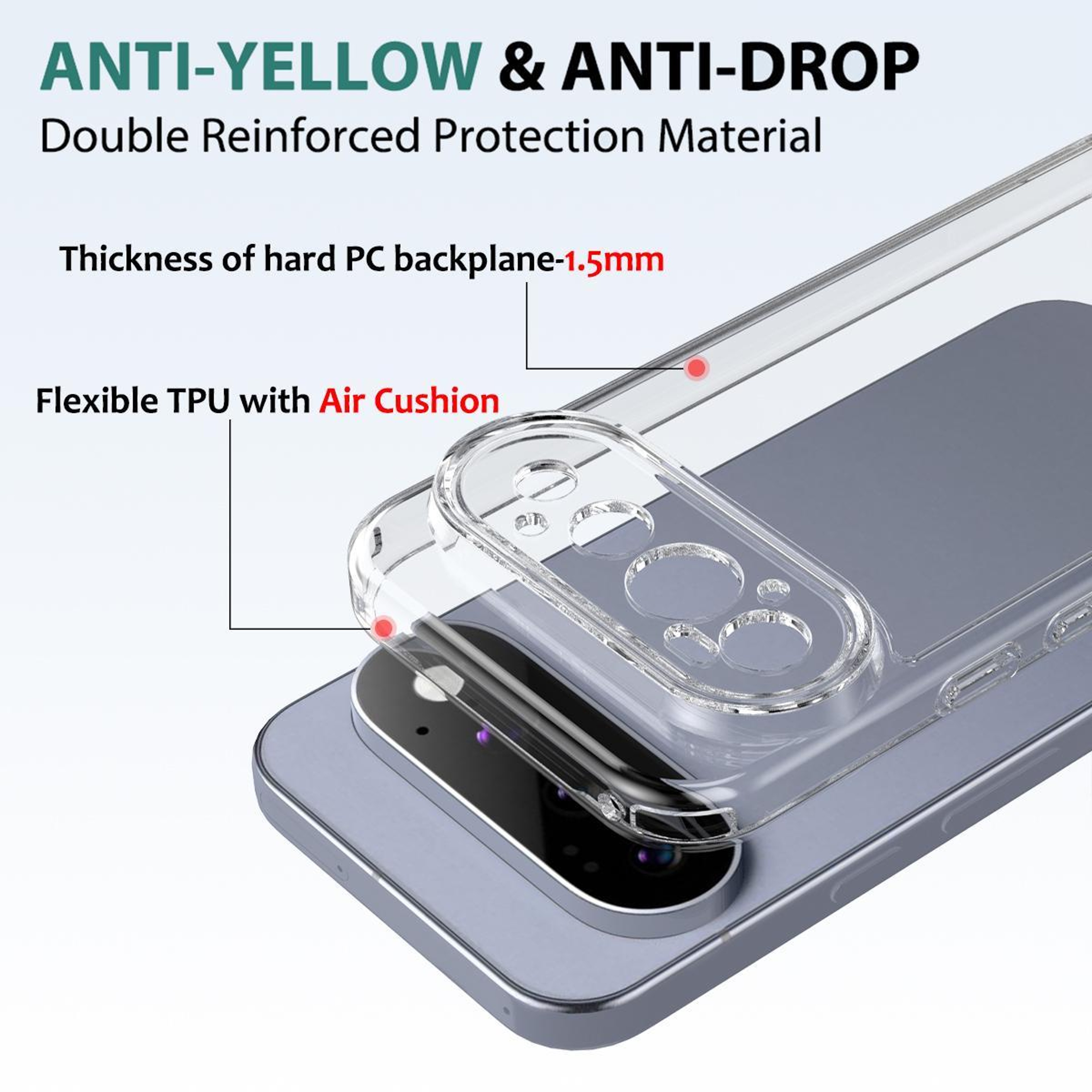 Ultra Clear Google Pixel 11 Pro Case Scratchproof Transparent TPU Acrylic Protective Cover – view 5