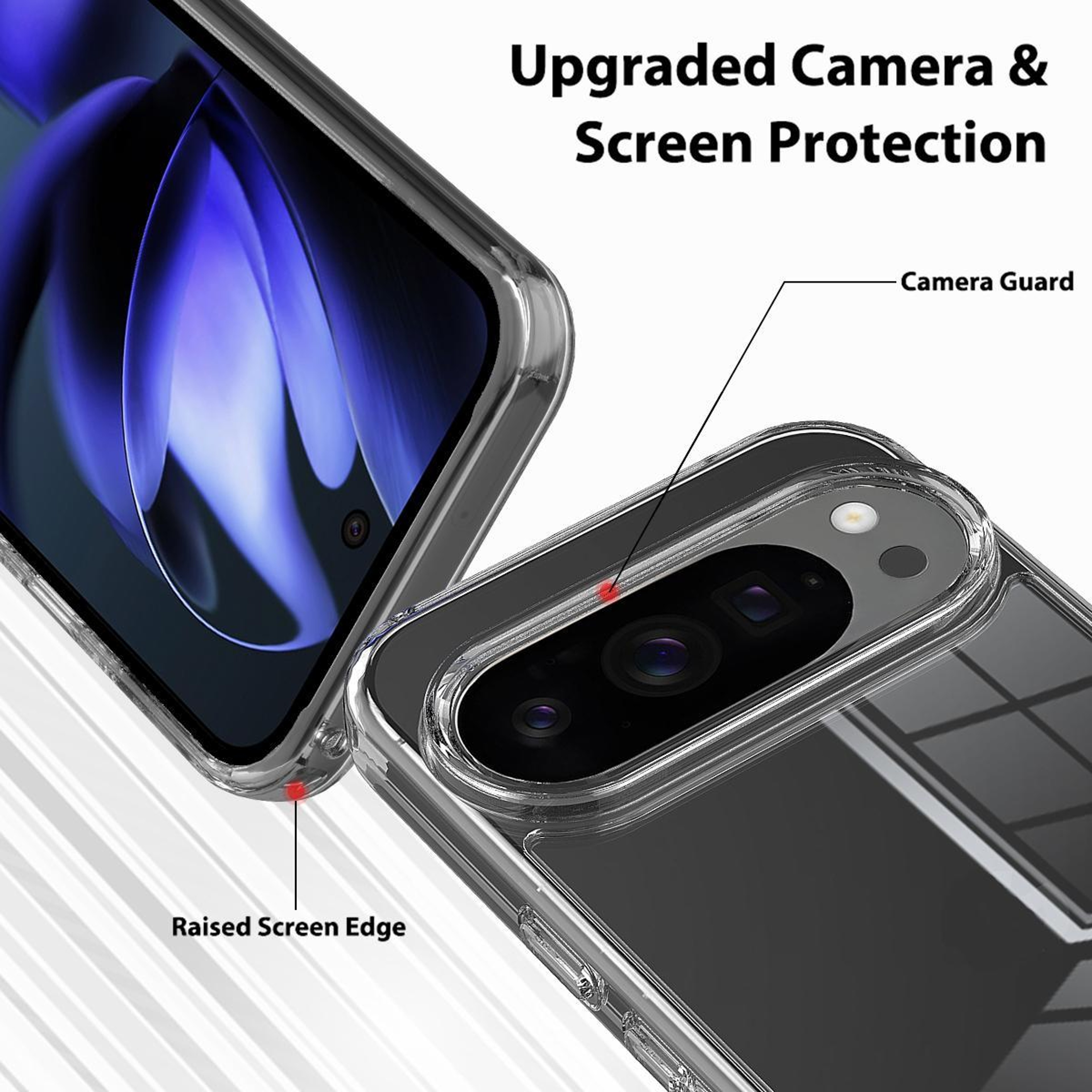 Google Pixel 10 Pro Clear Case Scratchproof Transparent TPU Acrylic Cover – view 6