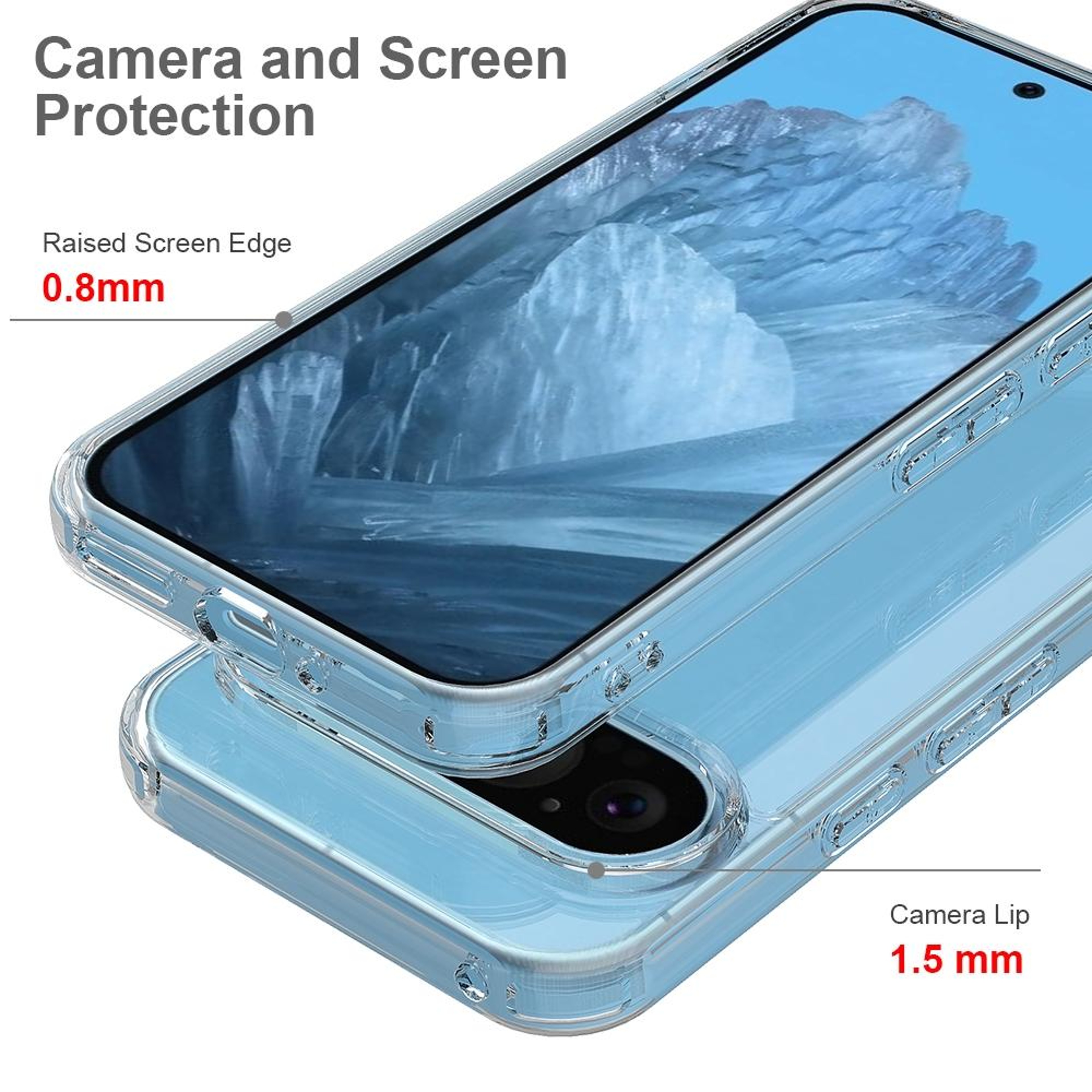 Google Pixel 9 Pro Clear Case Scratchproof Acrylic TPU Phone Case Cover – view 4