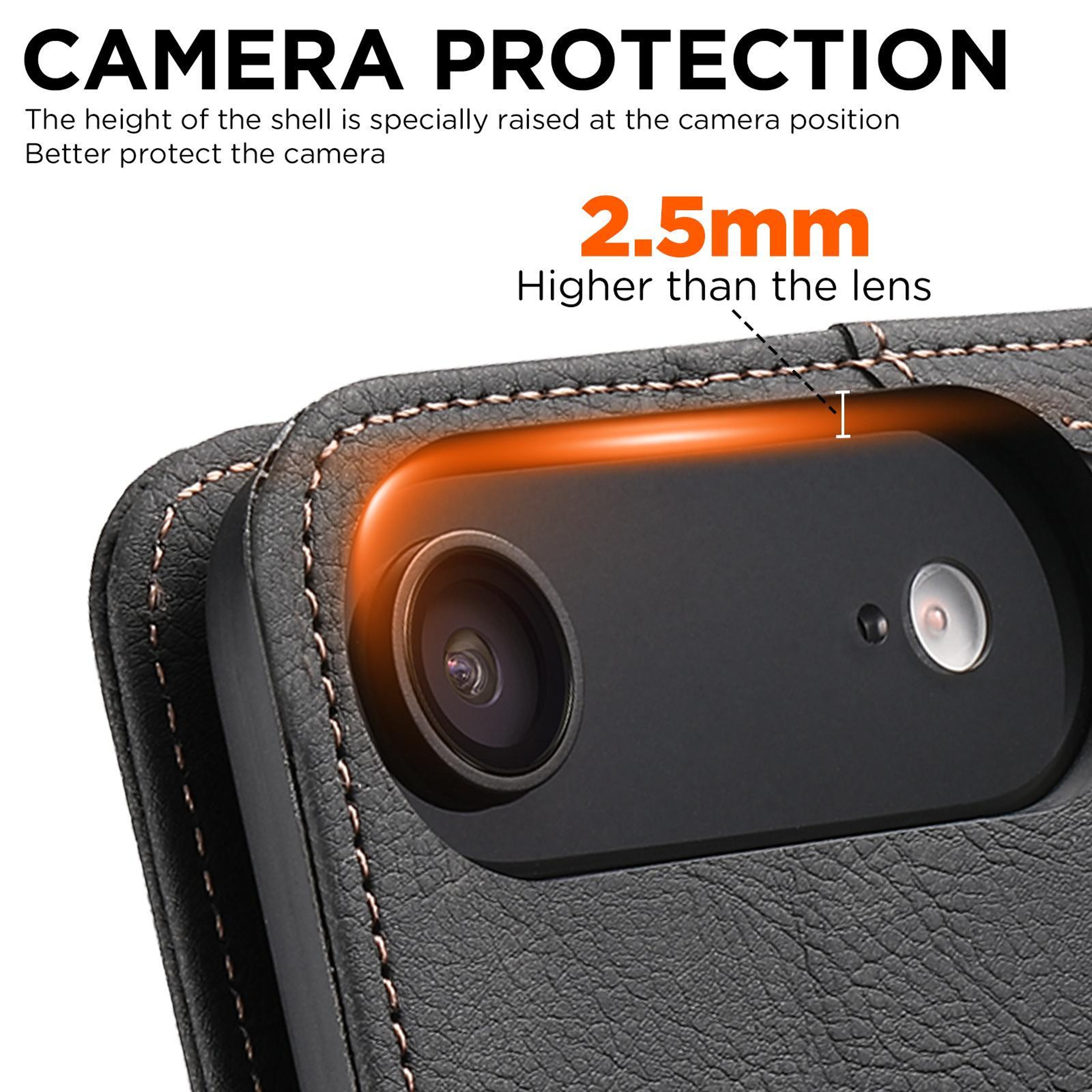 SUTENI J07 MagSafe Leather Case For IPhone Air Wallet Flip Phone Cover With Card Holder Stand 2