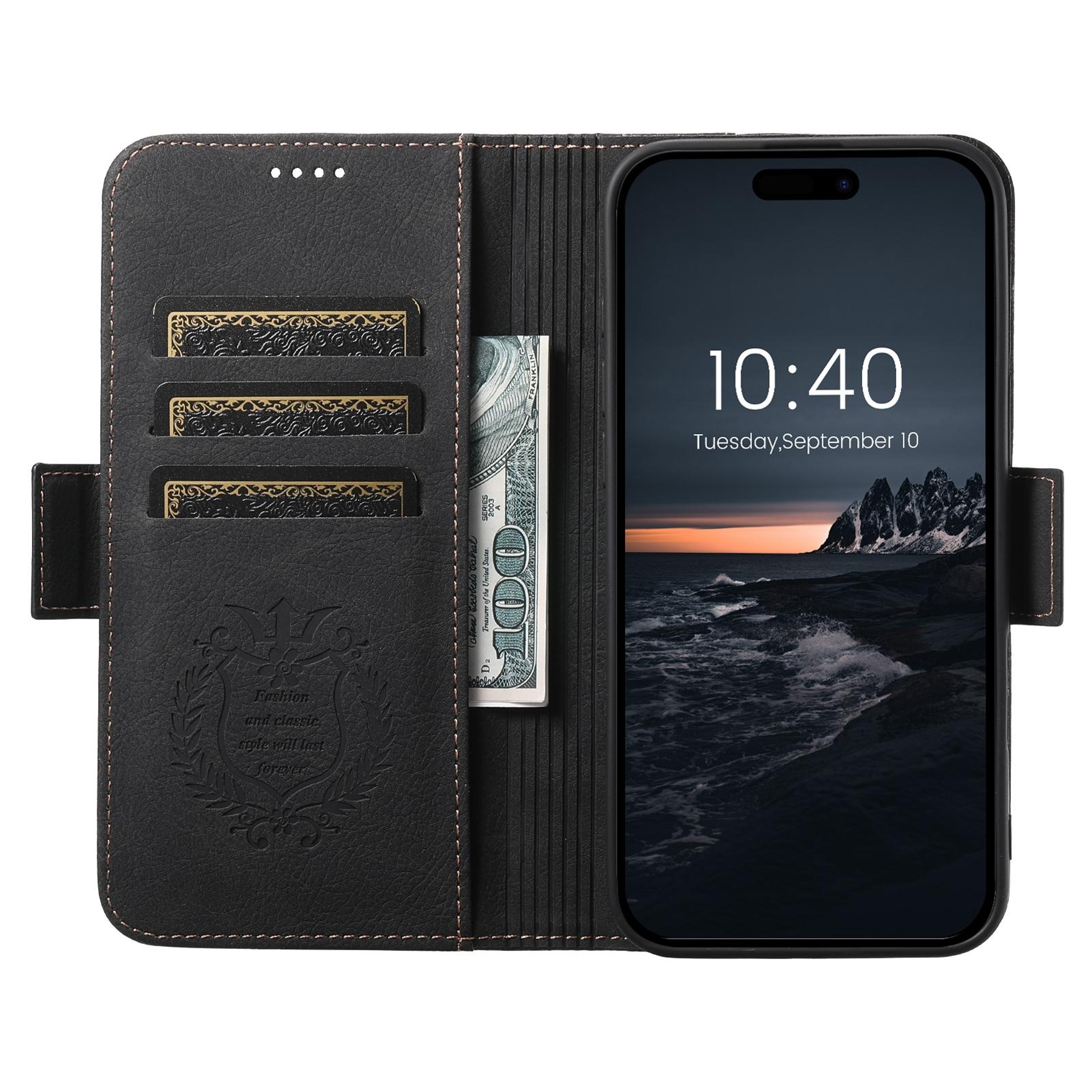 SUTENI J07 MagSafe Leather Phone Case For IPhone 16 Wallet Flip Cover With Card Slots 2