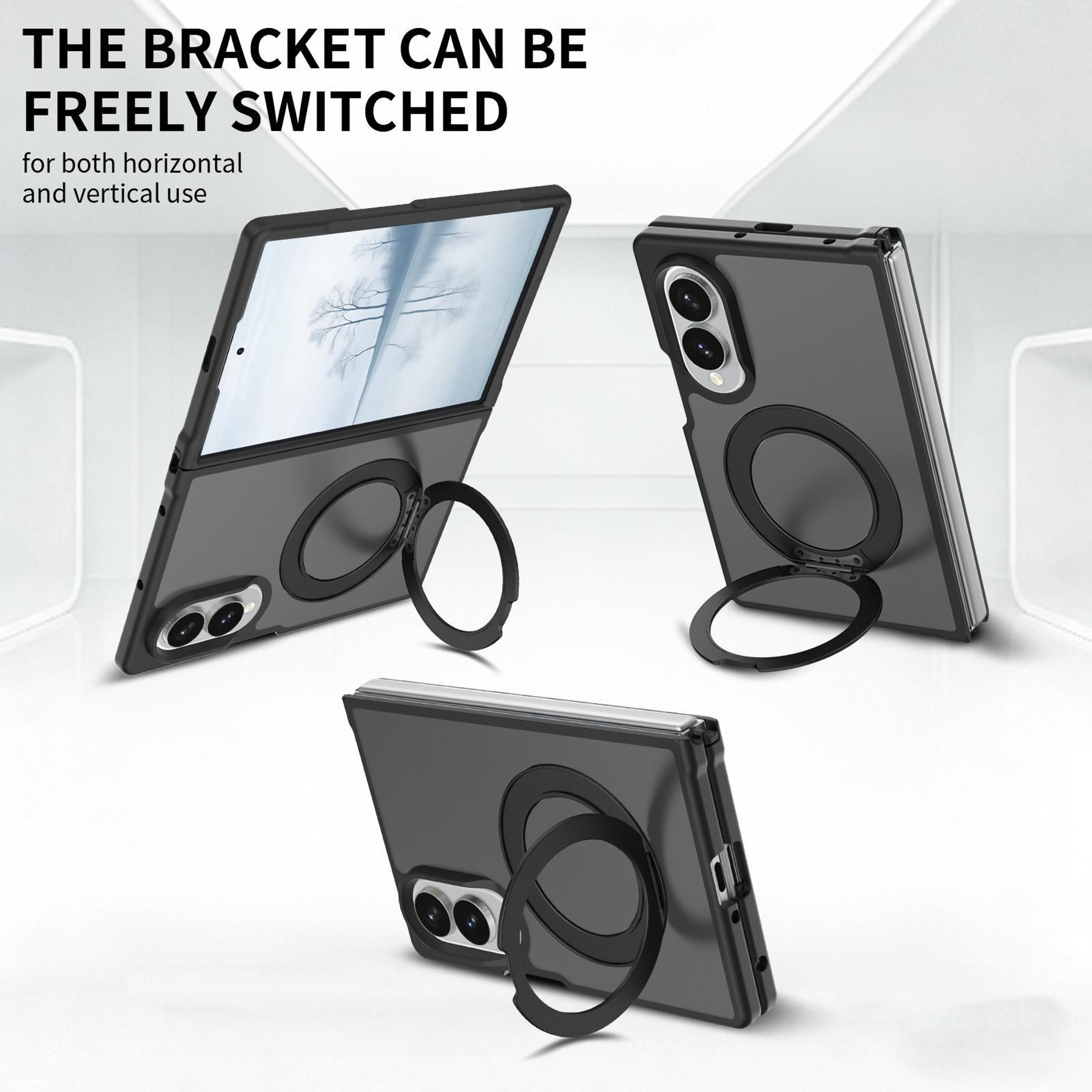 Galaxy Z Fold8 Ultra Magnetic Phone Case With 360 Rotating Ring Holder Skin Feel Protective Cover 4