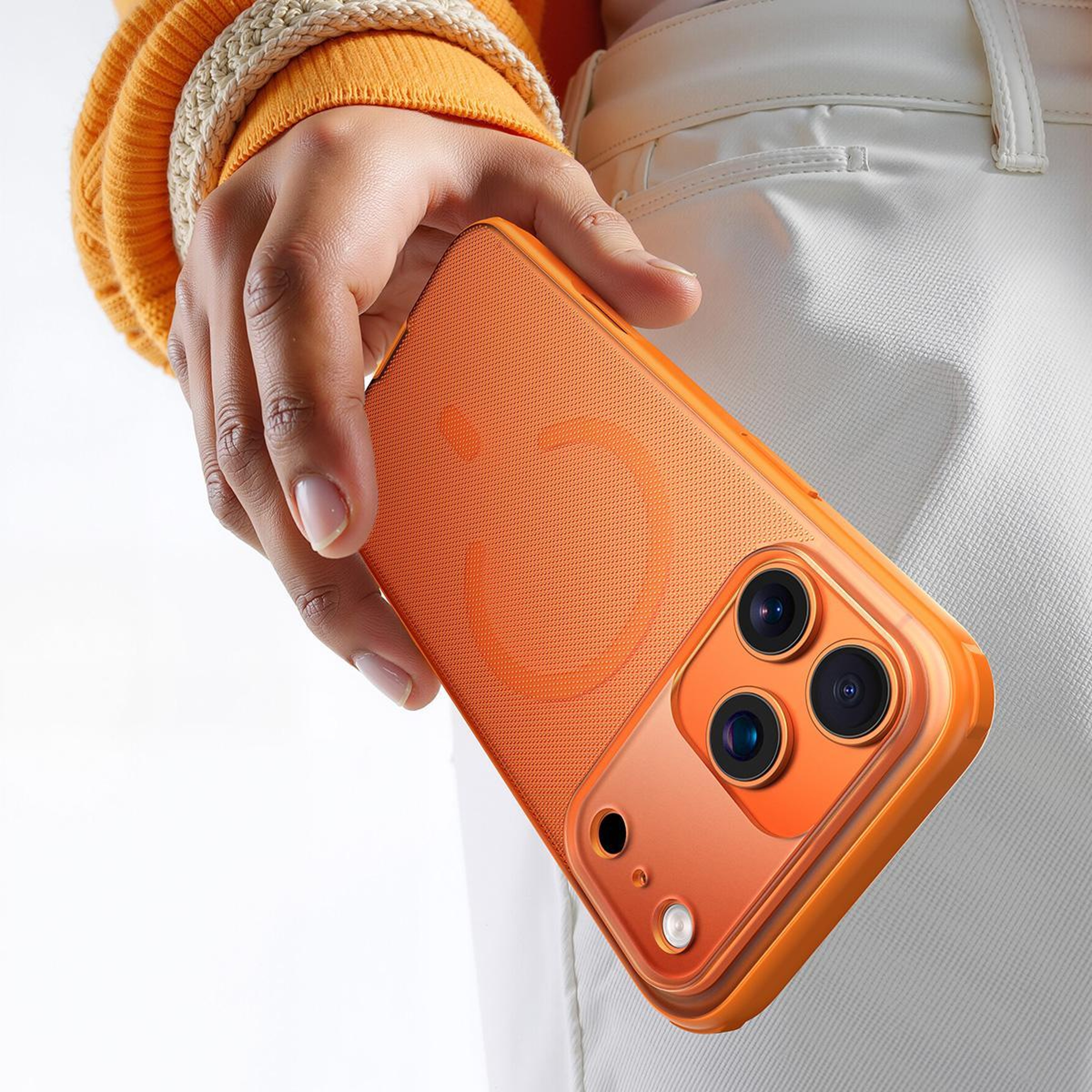 IPhone 16 Magnetic Case Frosted Dot Texture MagSafe Compatible Slim Protective Cover 7