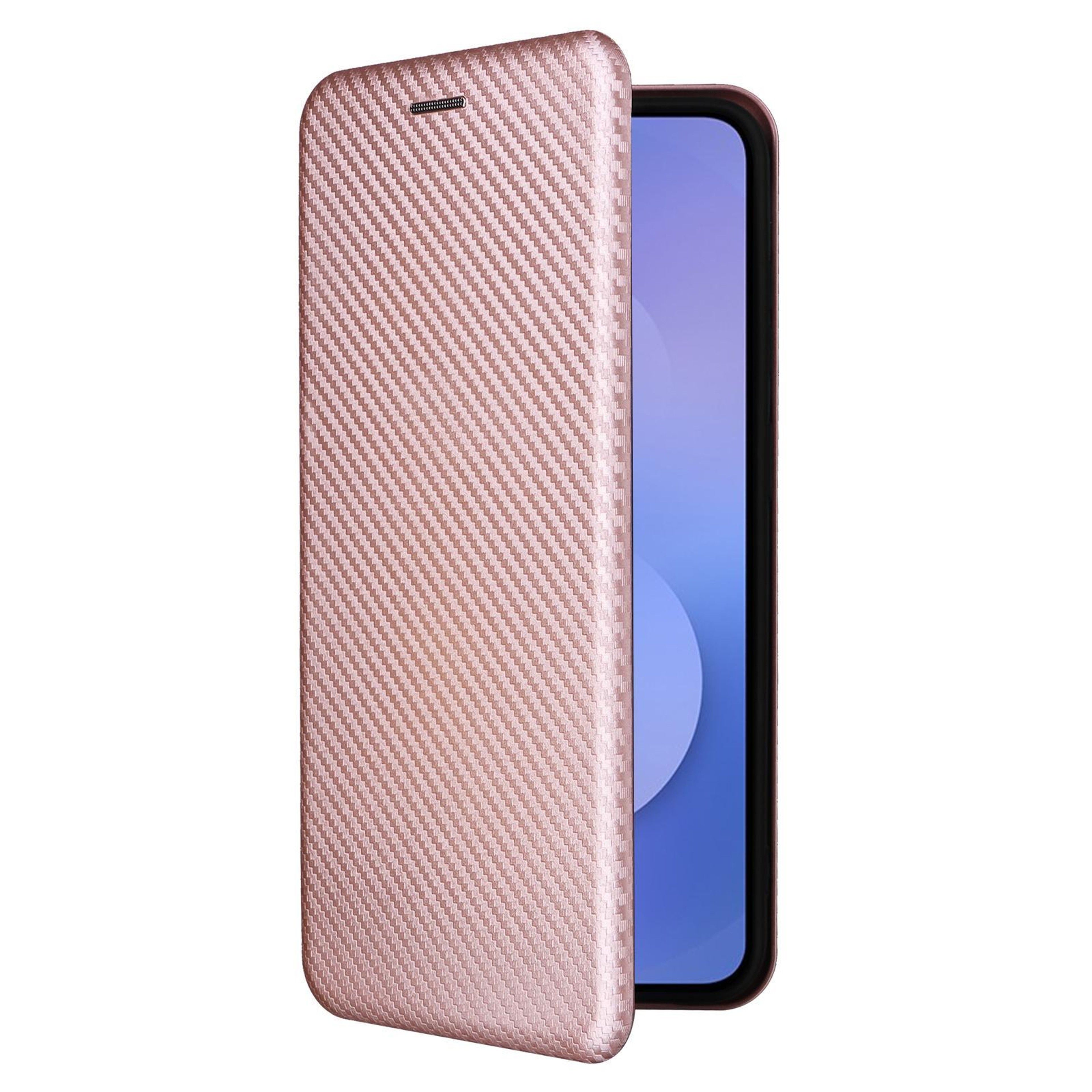 Galaxy S26 FE 5G Carbon Fiber Texture Flip Leather Wallet Phone Case With Stand 1