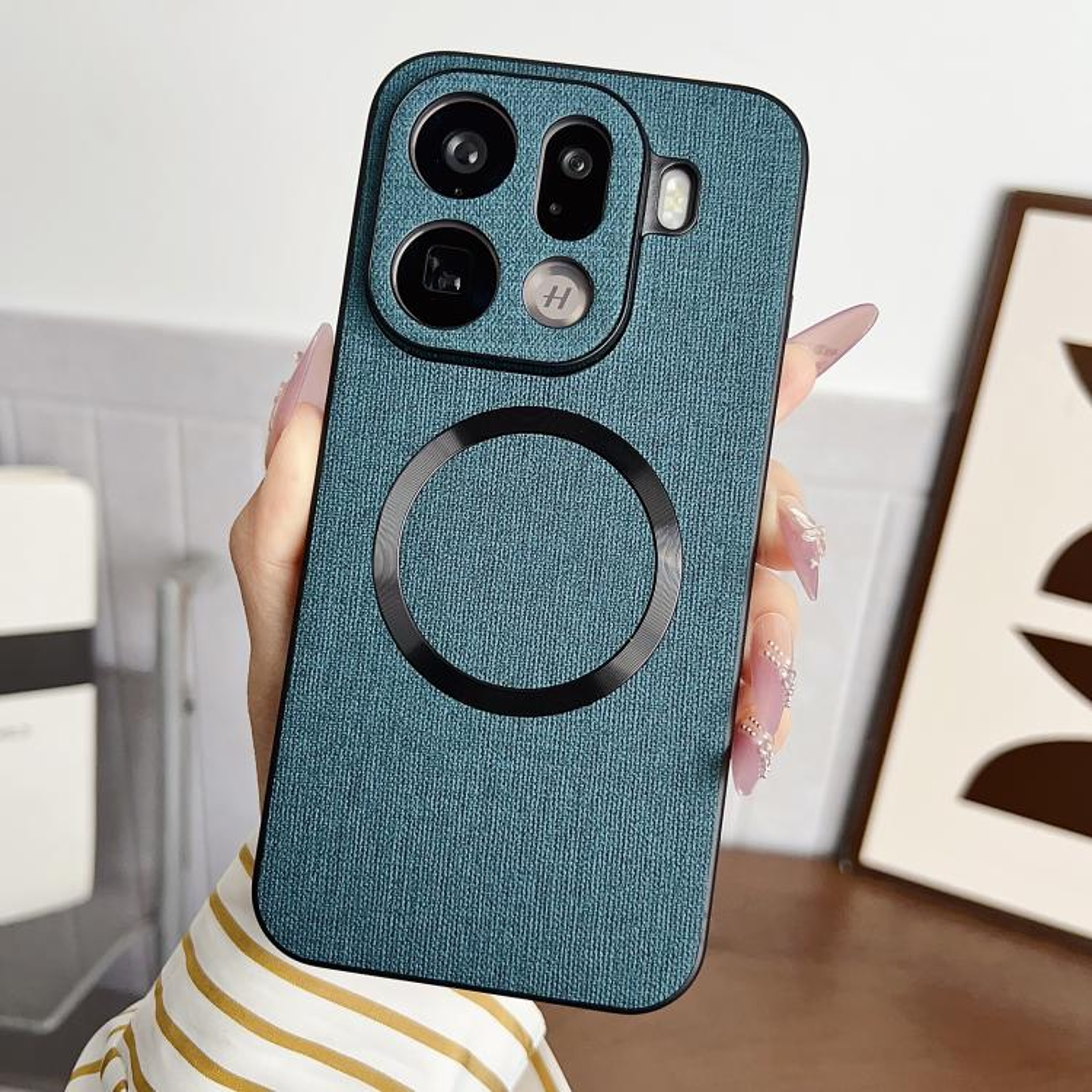 MagSafe Magnetic Cloth Texture Phone Case For OPPO Find X9 Pro Slim Shockproof Protective Cover 9