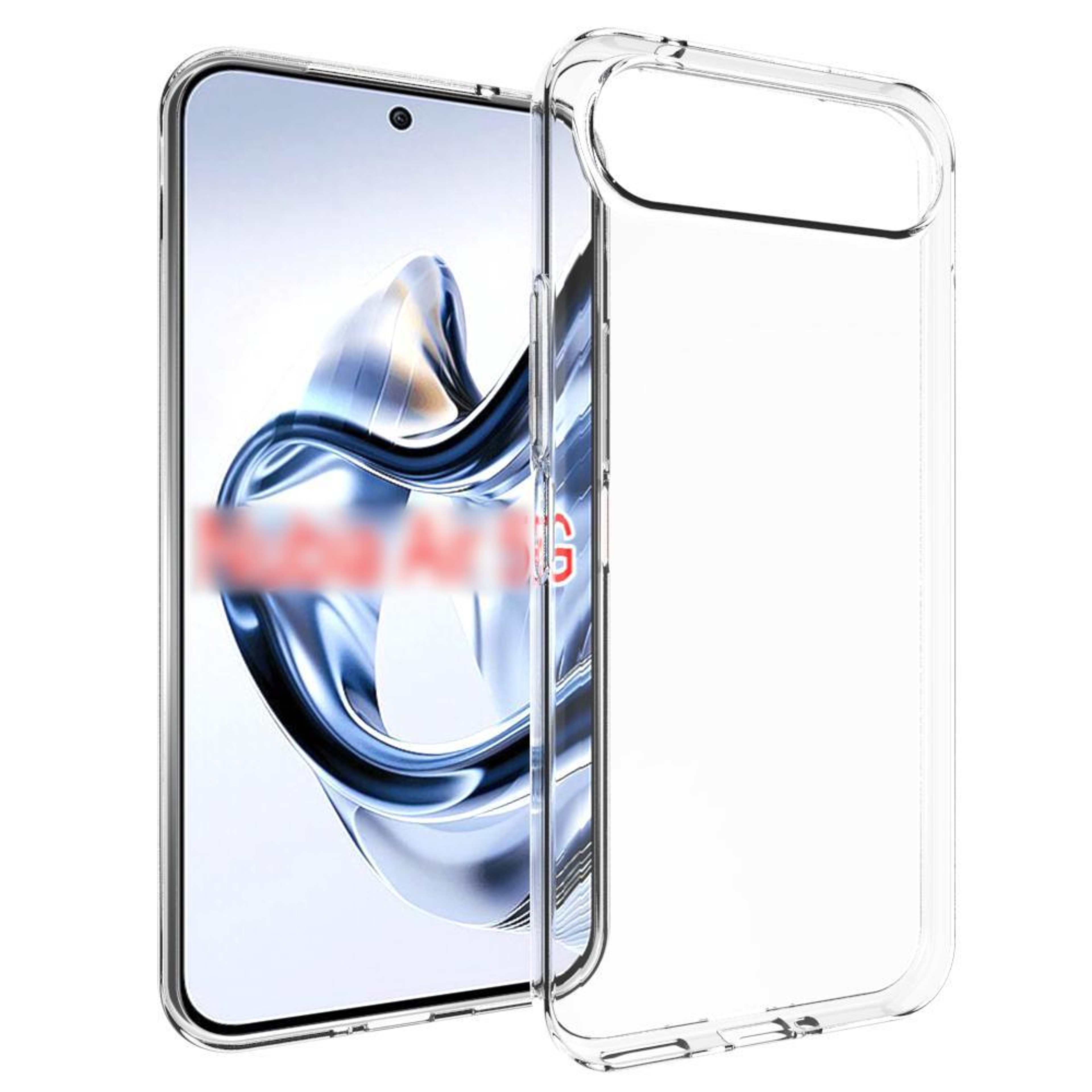 ZTE nubia Air 5G Clear TPU Phone Case Slim Transparent Protective Case with Waterproof Texture – view 1
