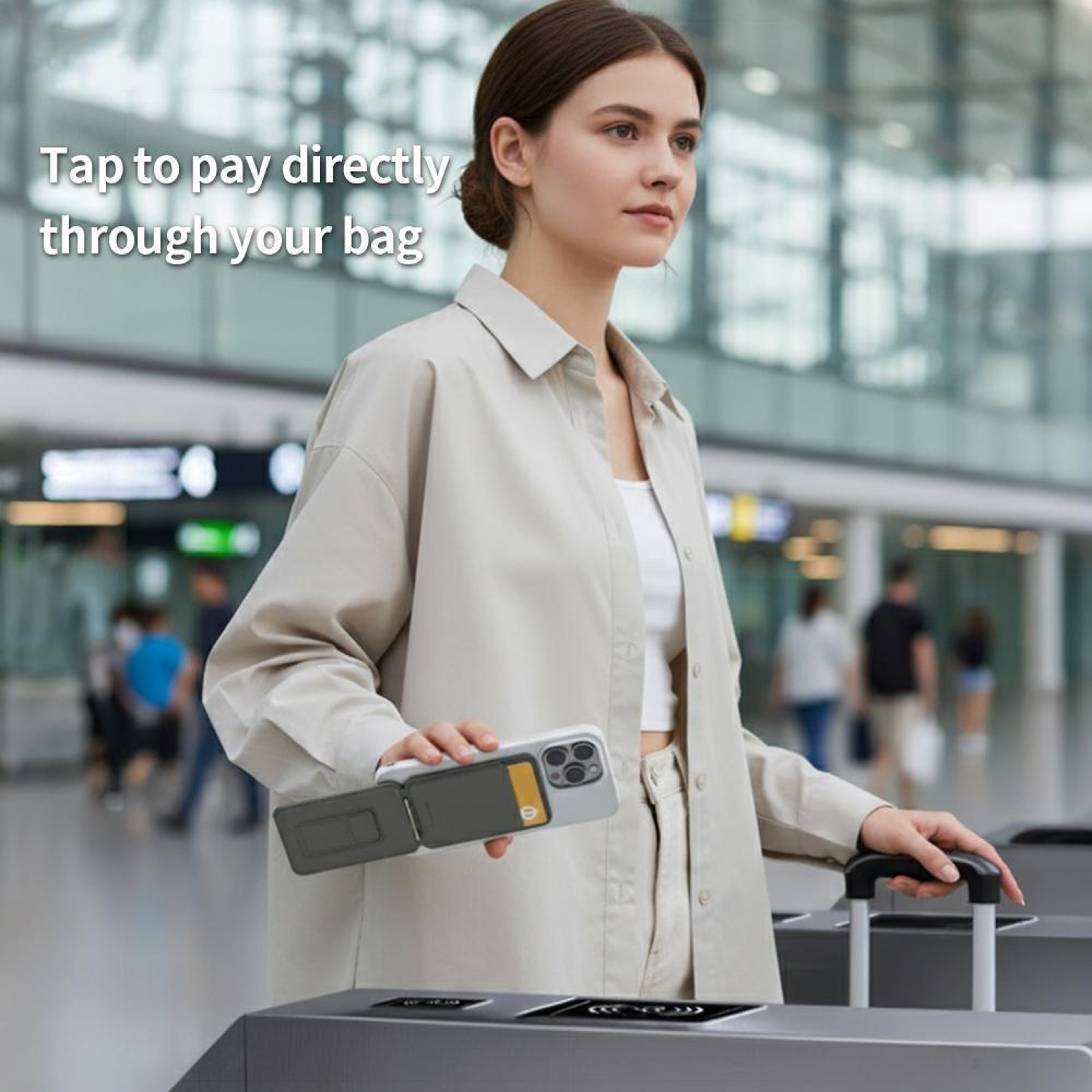 Magnetic Phone Wallet Stand with Adjustable Kickstand and Card Holder – view 3