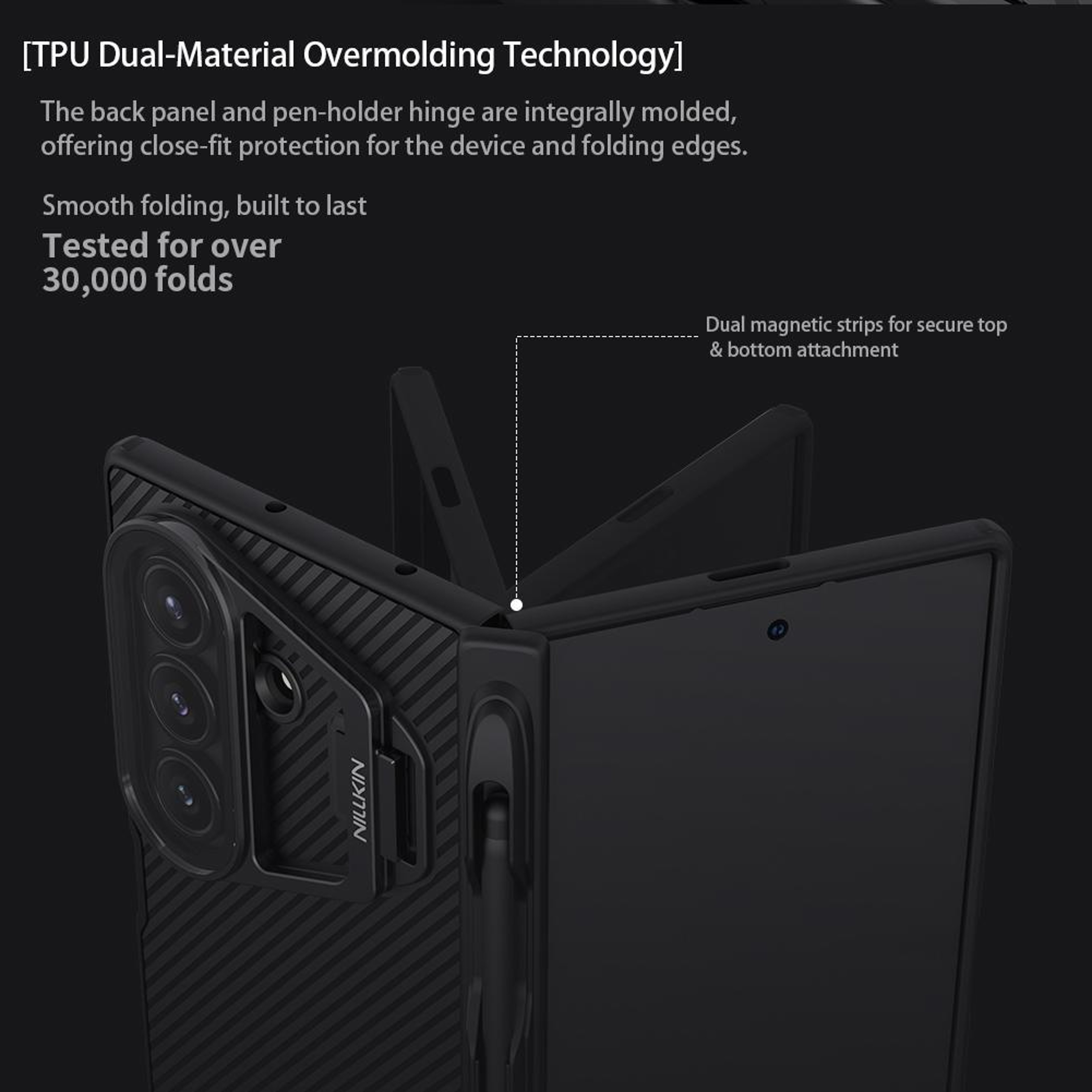 NILLKIN Samsung Galaxy Z Fold7 Case Mirror Shield Stylus Phone Case with Transparent Lens Protection – view 8