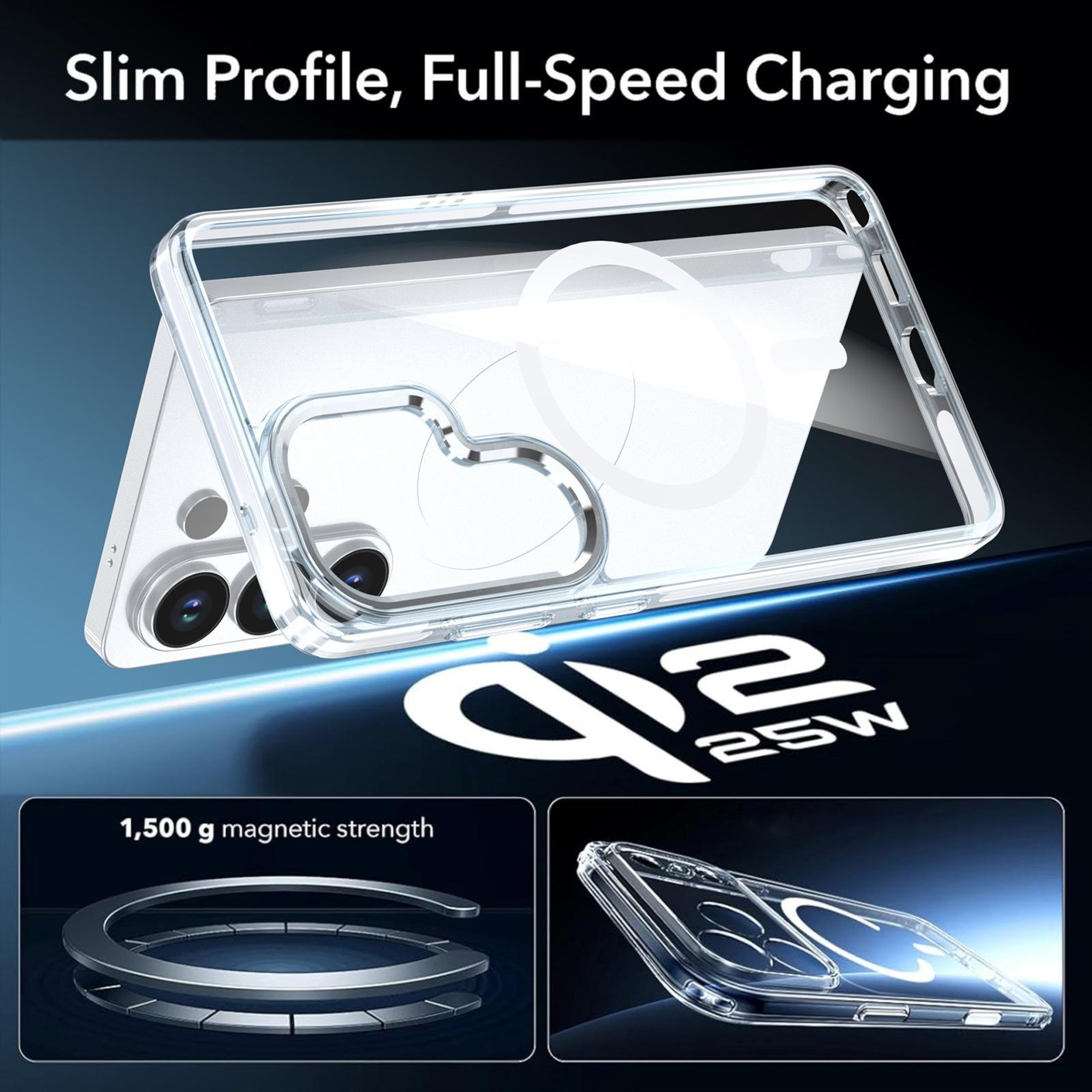 Samsung Galaxy S26 Ultra Magnetic Clear Phone Case Two Tone Transparent Shockproof Cover – view 5