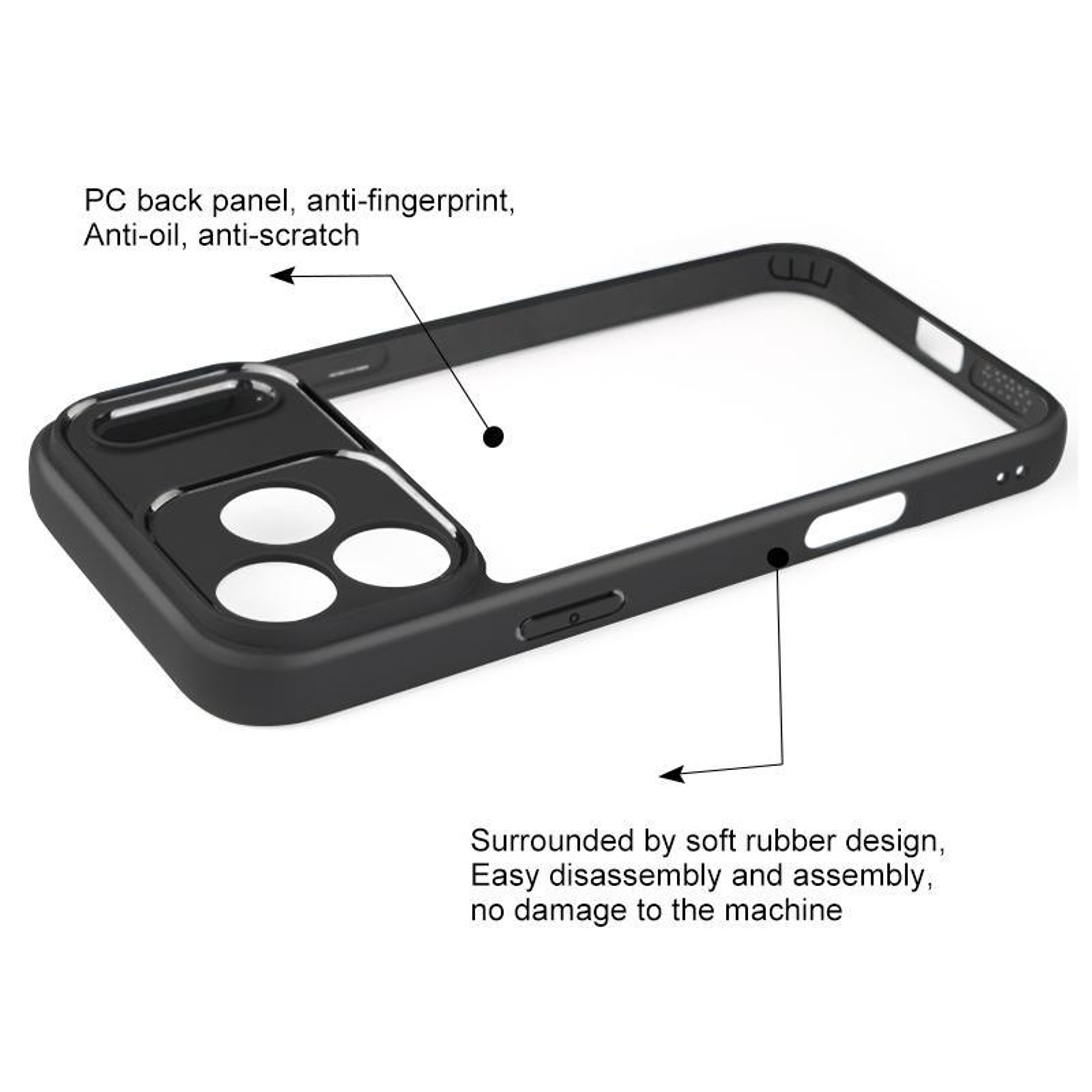 iPhone 17 Pro & Pro Max Clear Phone Case Frosted Shockproof TPU PC Protective Cover – view 4