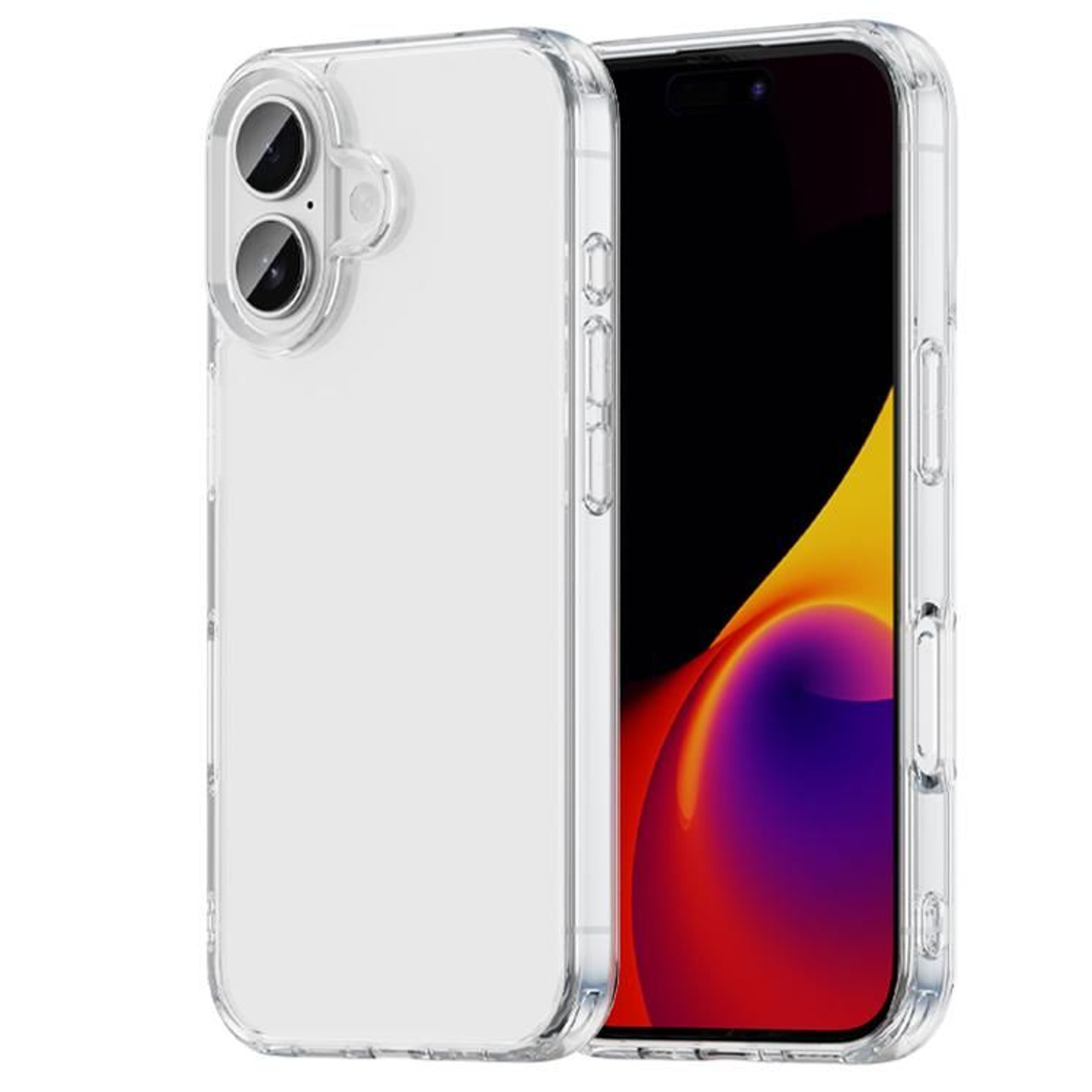 IPhone 16 Shockproof Phone Case Clear TPU PC Airbag Protective Cover 7