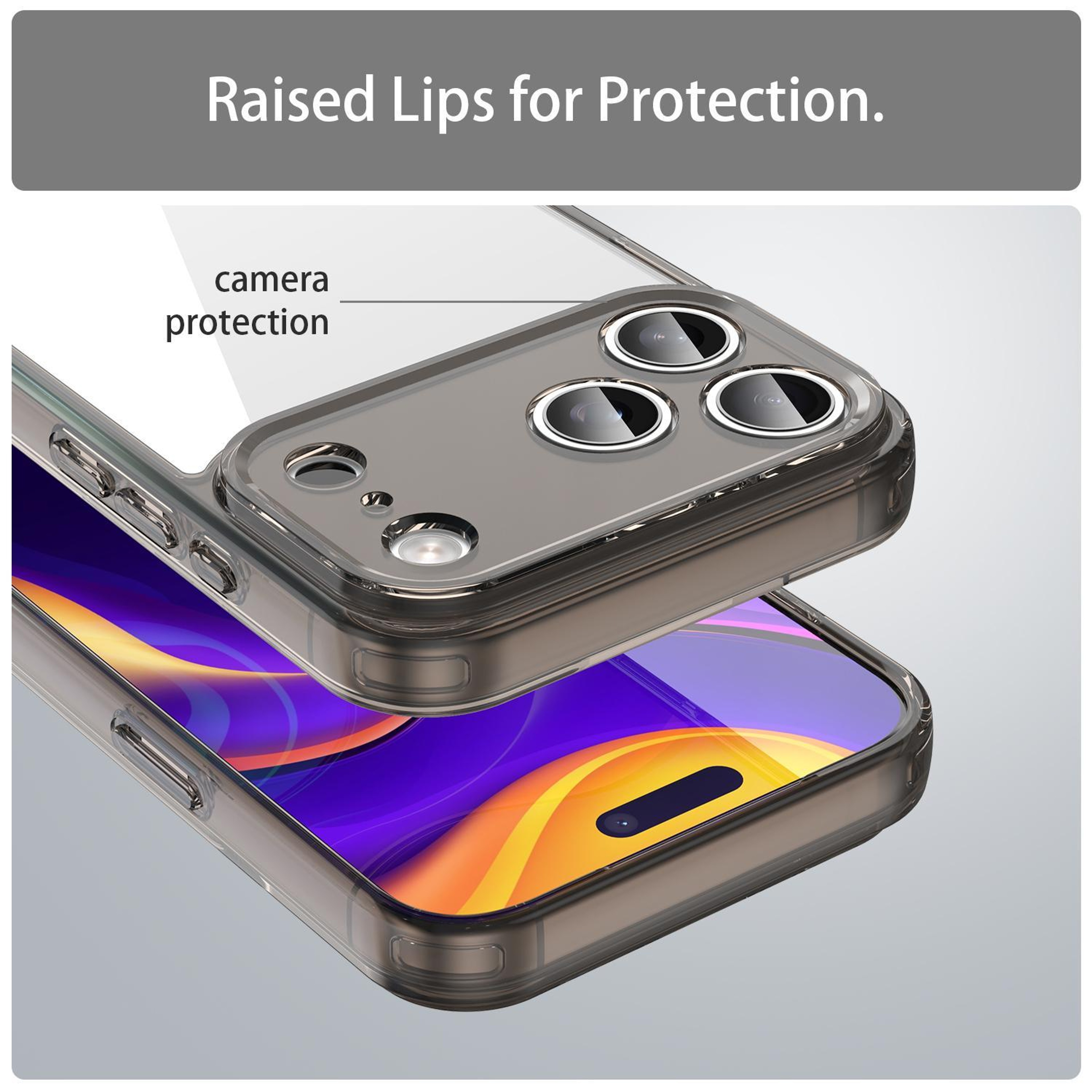 IPhone 17 Pro Max Shockproof Phone Case Clear Hybrid TPU PC Airbag Protective Cover 2