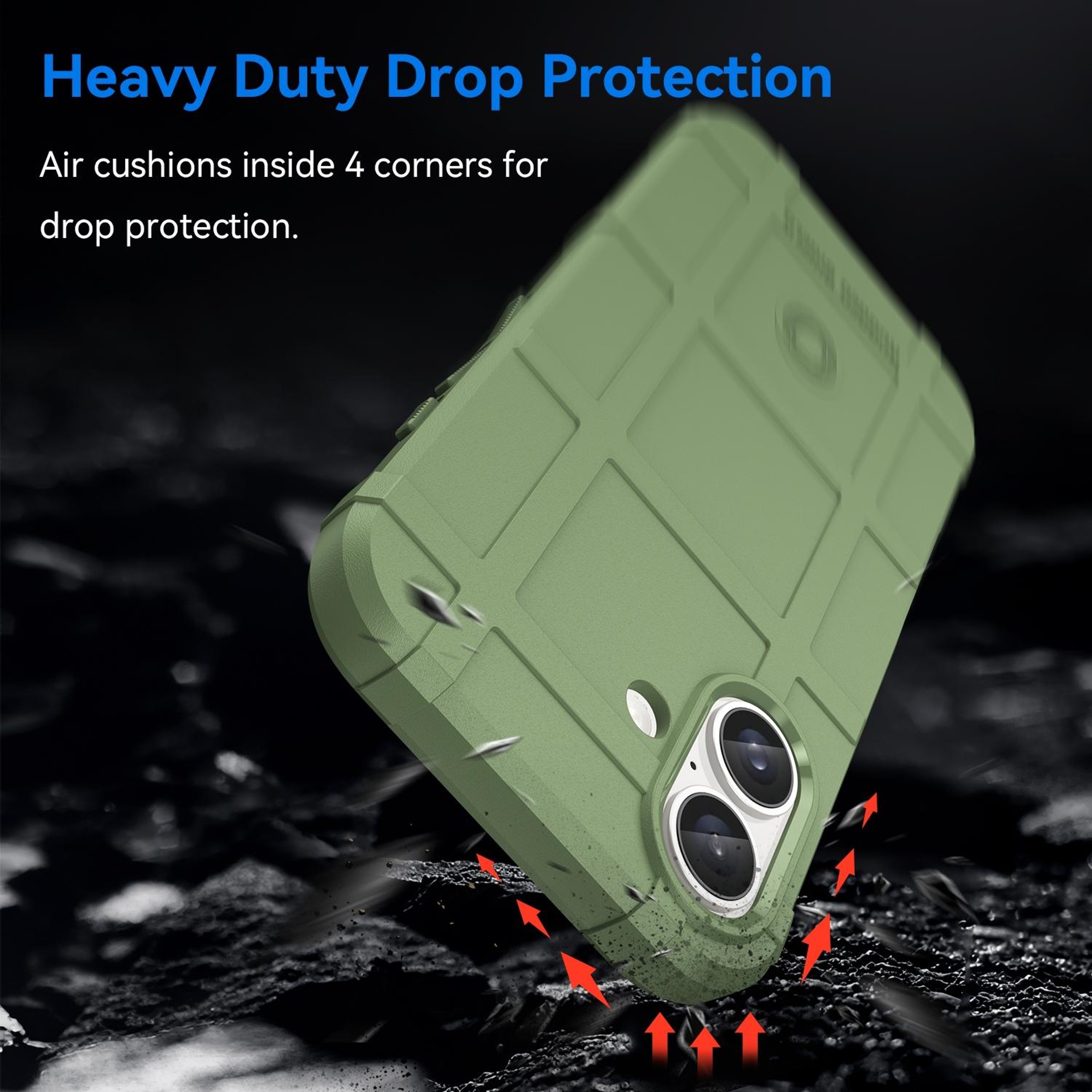 IPhone 16 Plus Shockproof Phone Case Full Coverage TPU Phone Case Protective Cover 2