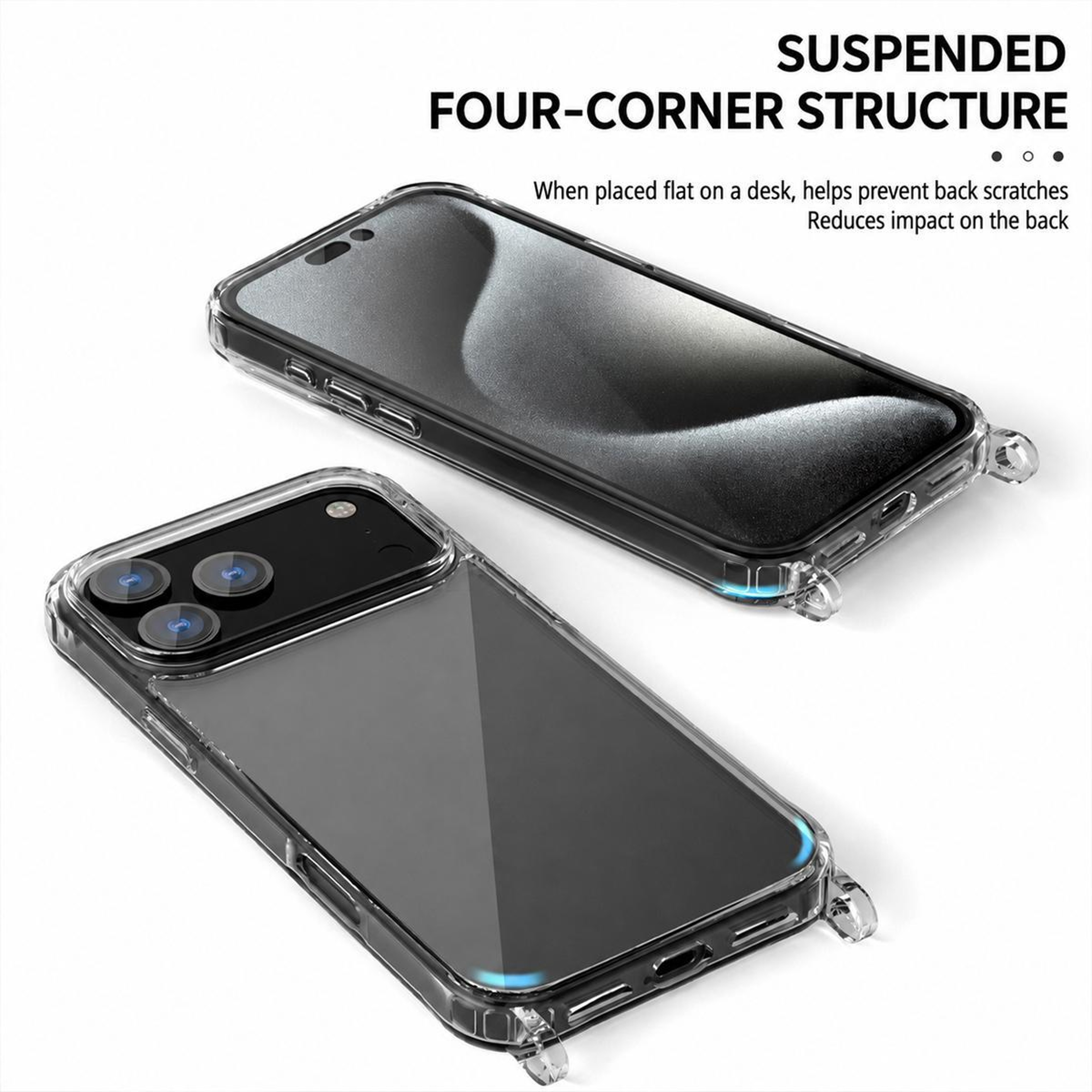 iPhone 16 Pro Max Clear Acrylic Phone Case with Airbag Corners and Lanyard Holes – view 8